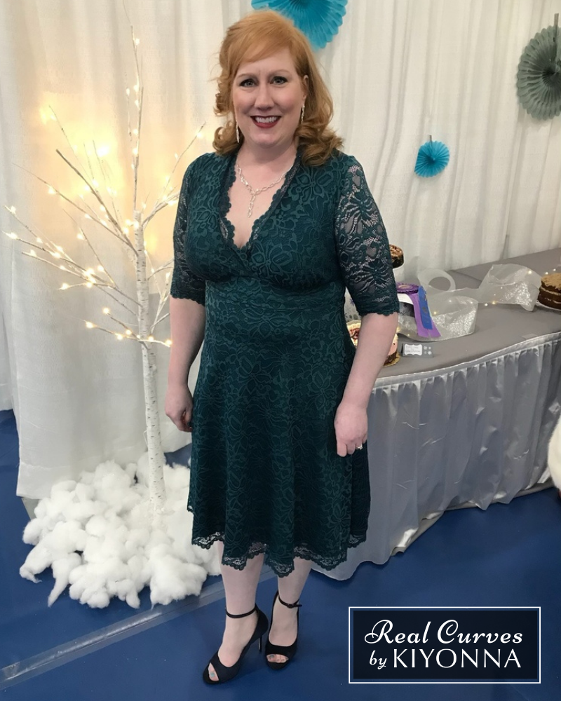 Plus Size Mademoiselle Lace Cocktail Dress