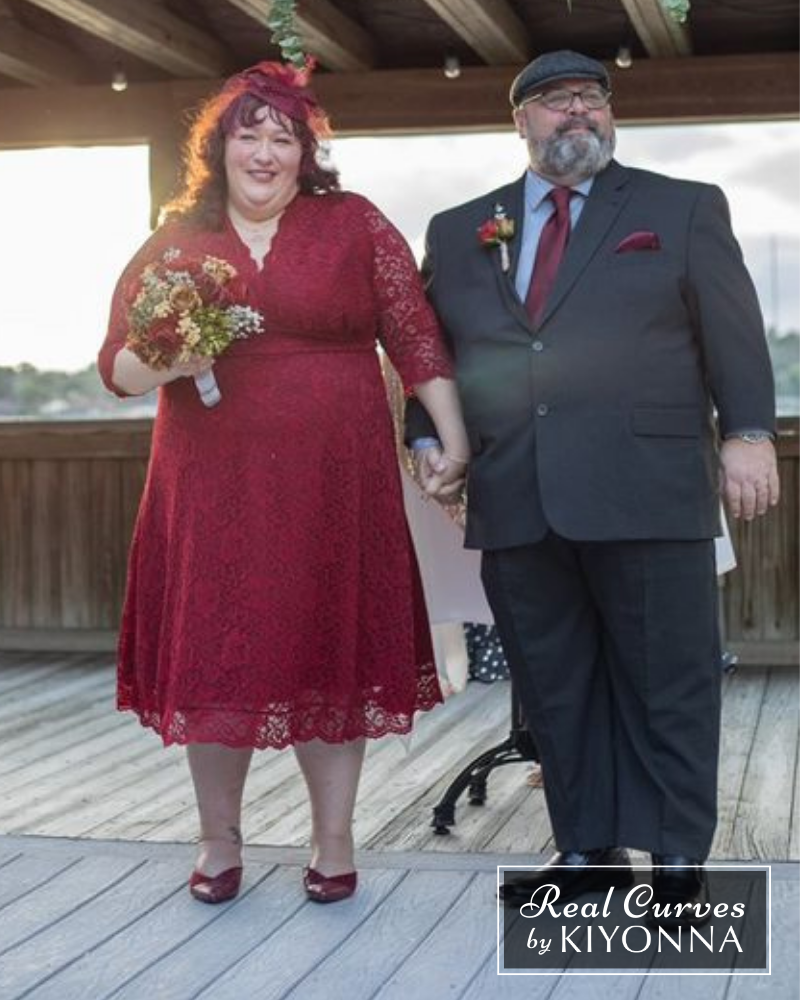 Plus Size Mademoiselle Lace Cocktail Dress