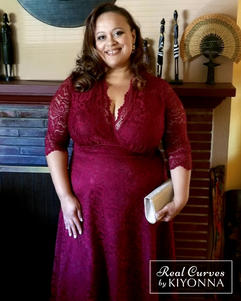 Plus Size Mademoiselle Lace Cocktail Dress
