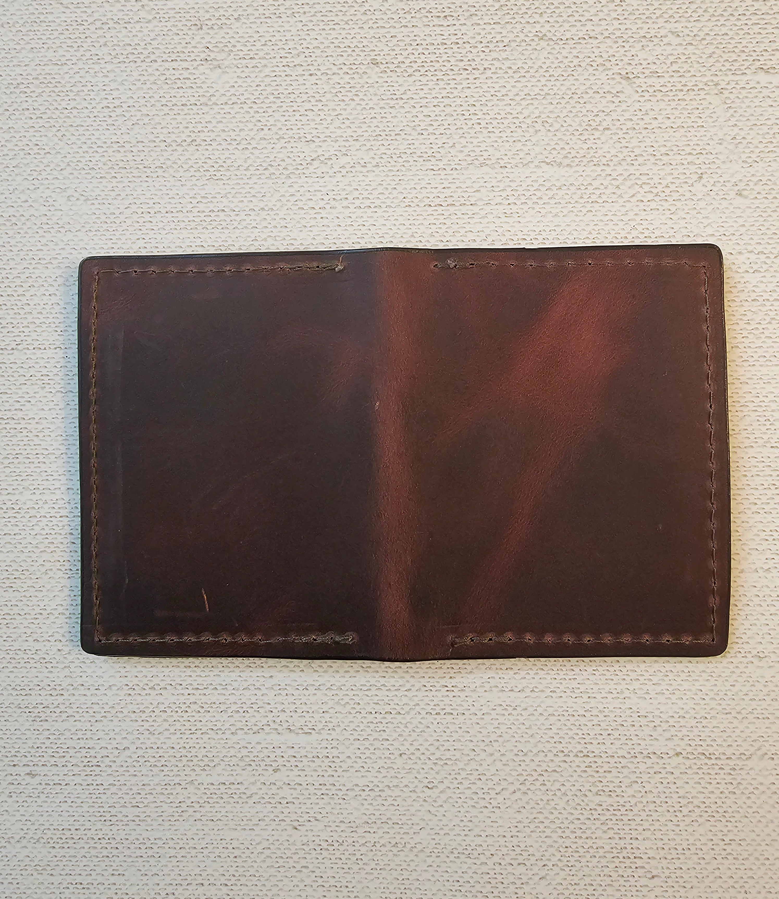 Leather ID & Card Wallet - Volcano Brown