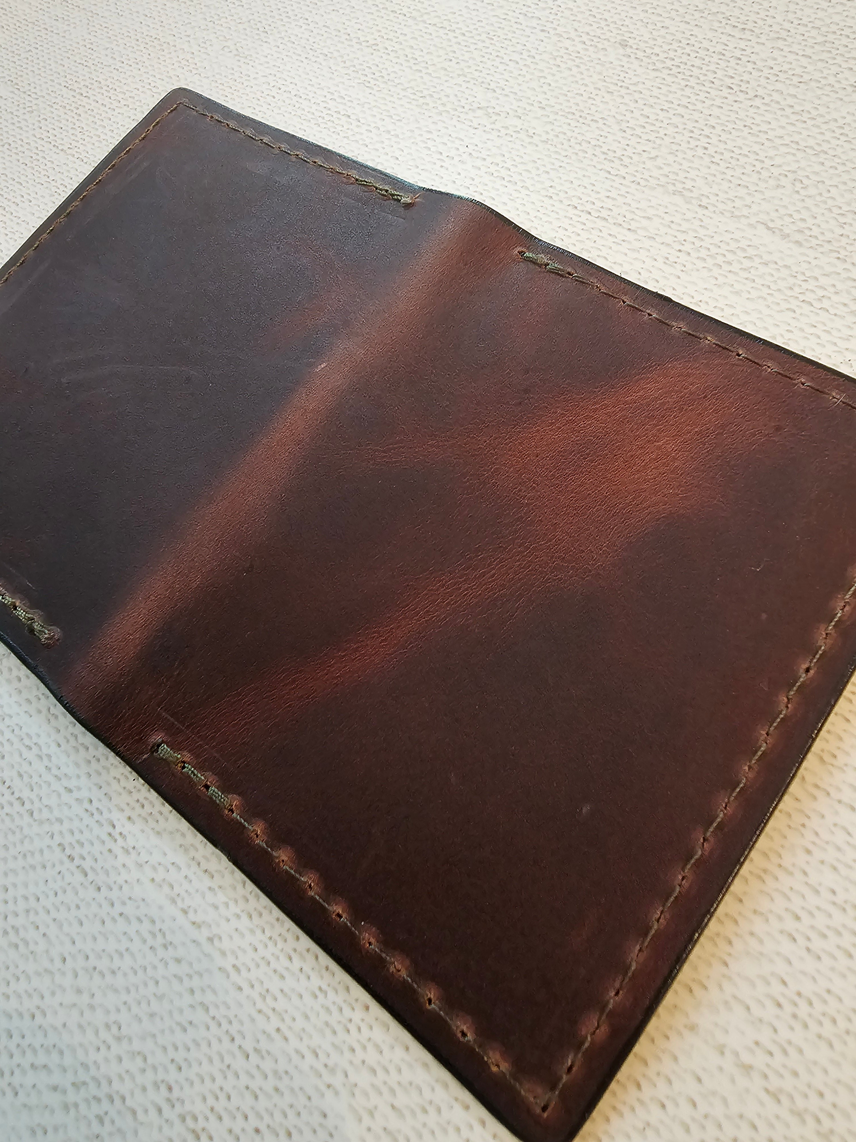 Leather ID & Card Wallet - Volcano Brown