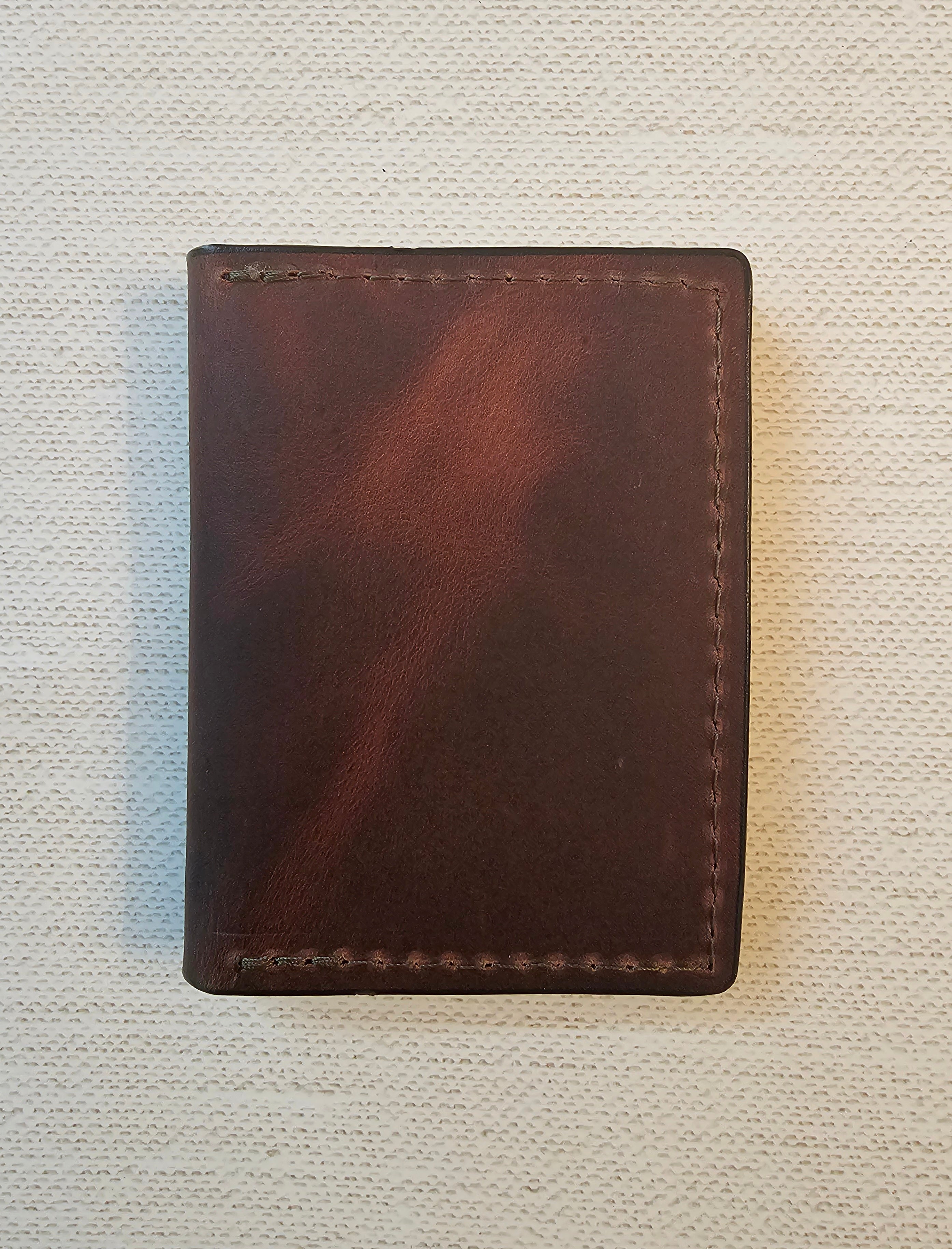 Leather ID & Card Wallet - Volcano Brown