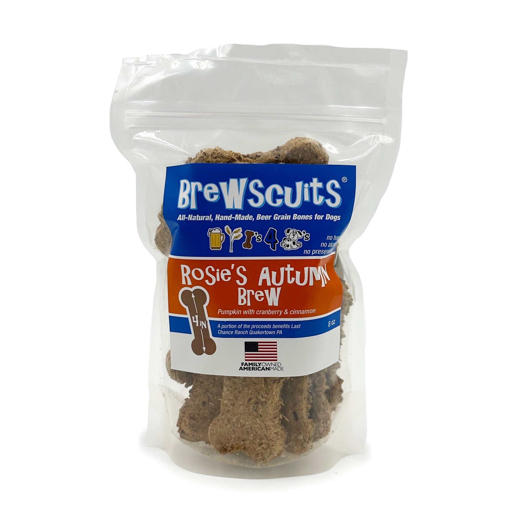Rosie's Autumn Natural Brew Dog Treats - Pumpkin & Cranberry