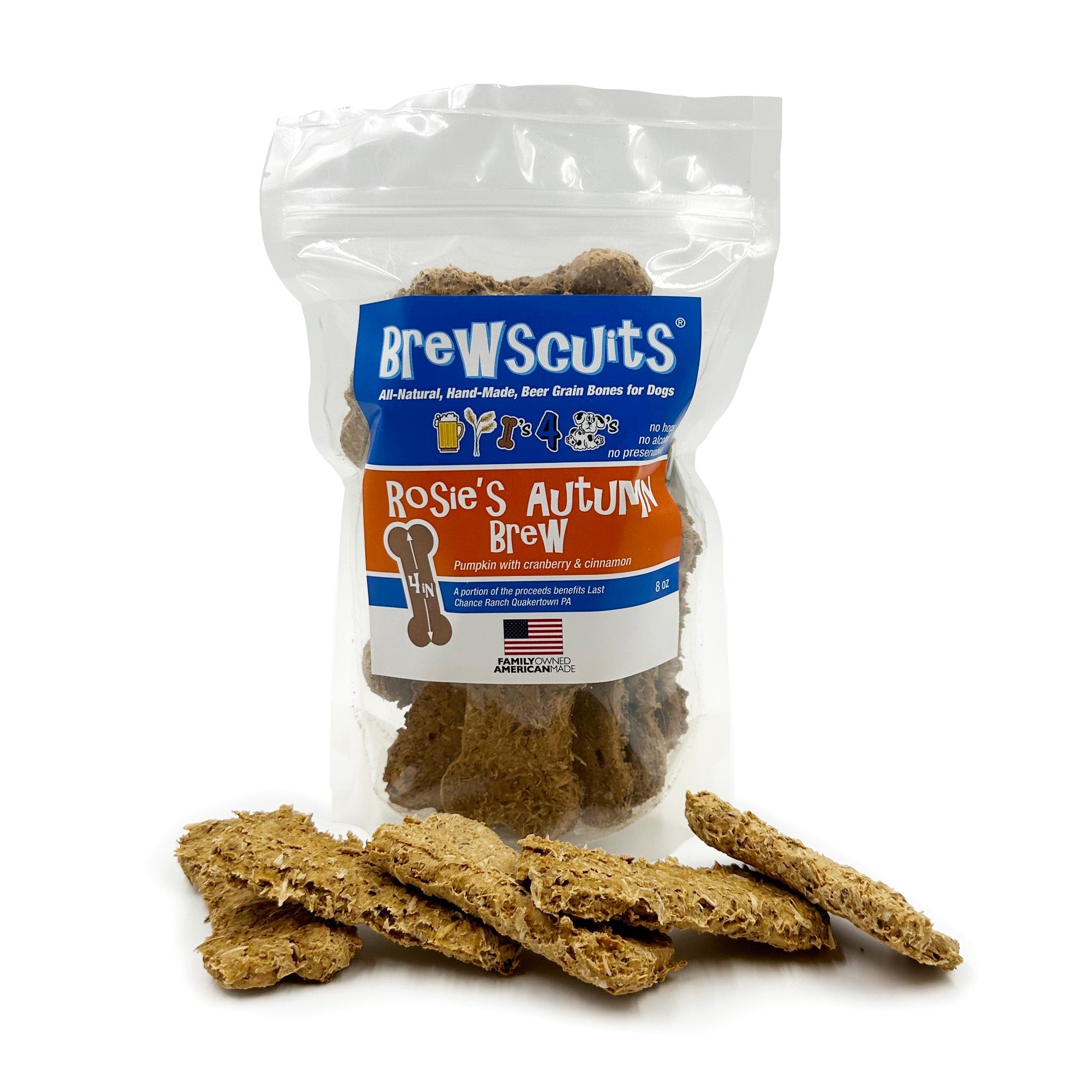 Rosie's Autumn Natural Brew Dog Treats - Pumpkin & Cranberry