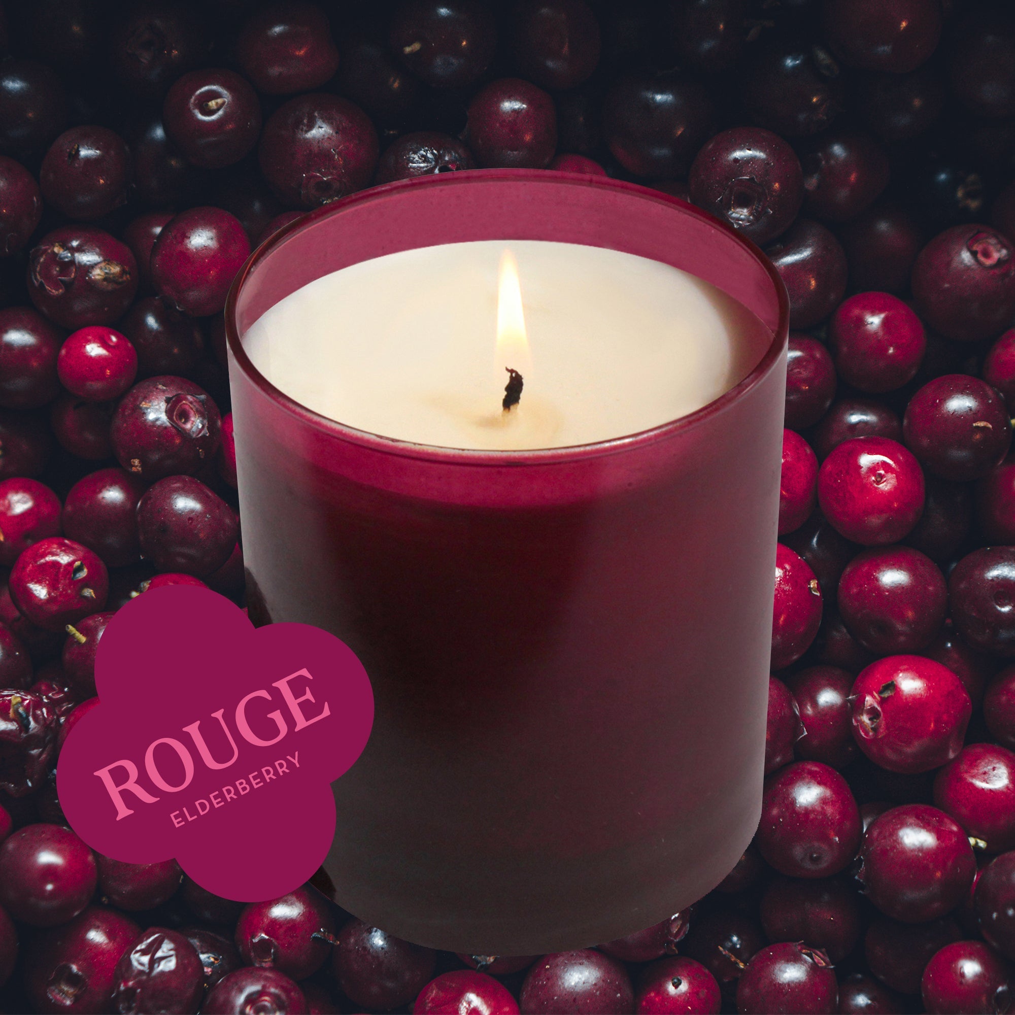 Rouge 9 oz. Hue Soy Candle - Elderberry