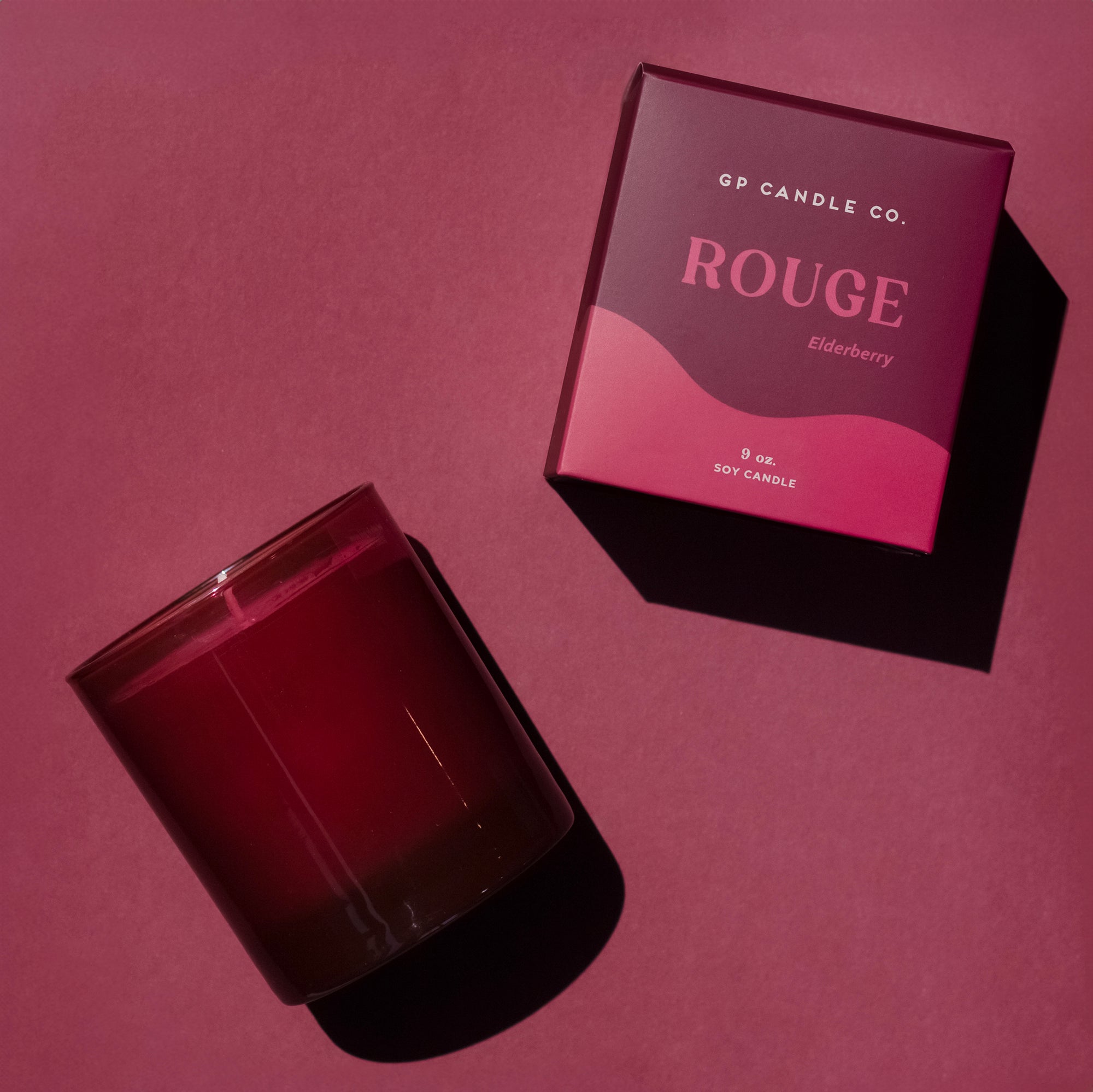 Rouge 9 oz. Hue Soy Candle - Elderberry