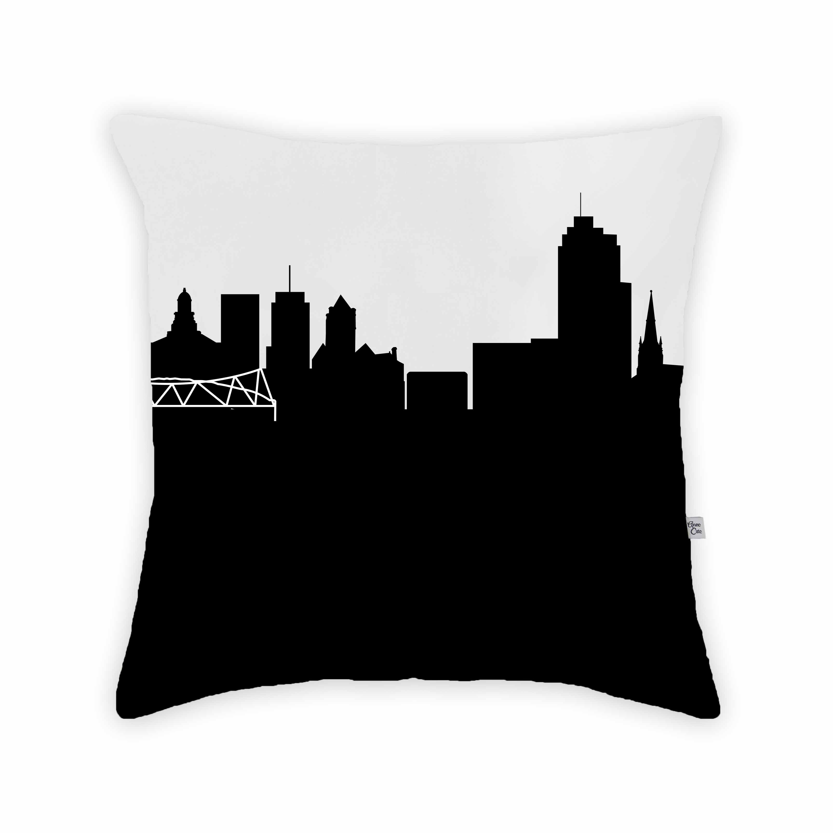 Skyline City Charm 16" by 16" Throw Pillow - Choose Your City