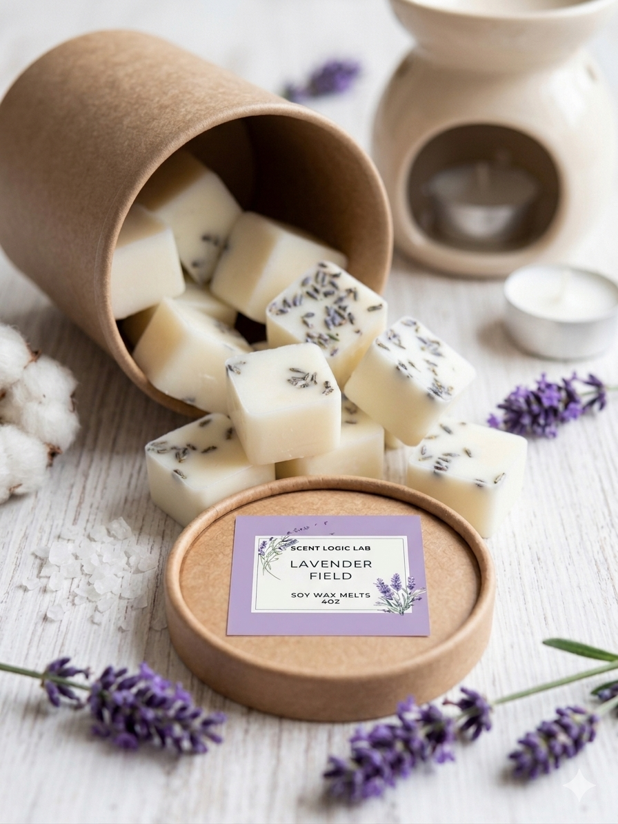 Lavender Bliss Wax Melt — 4 oz Premium Soy, Flame-Free Aromatherapy
