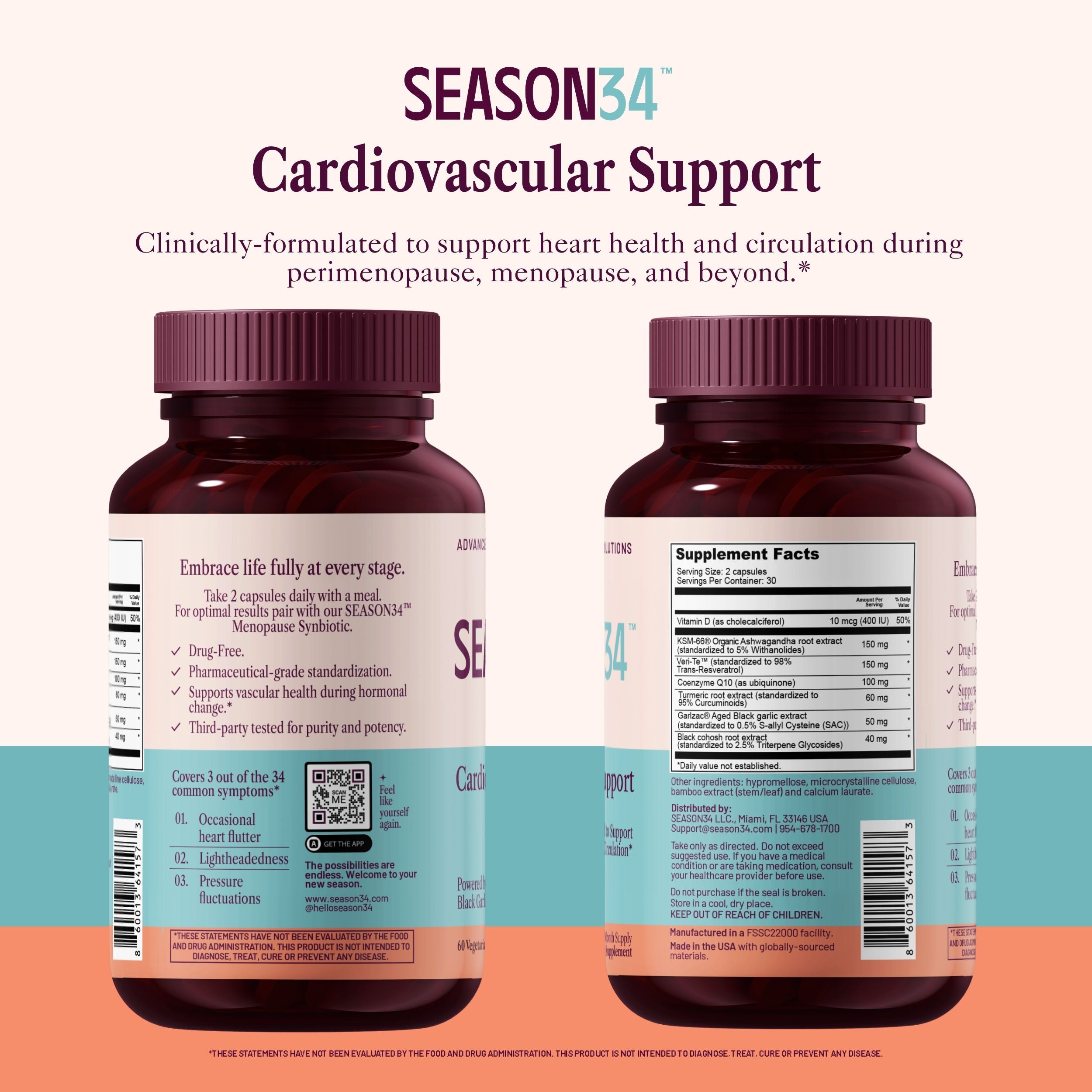 Menopause Cardiovascular Support – Palpitations, Fatigue & Heart Comfort