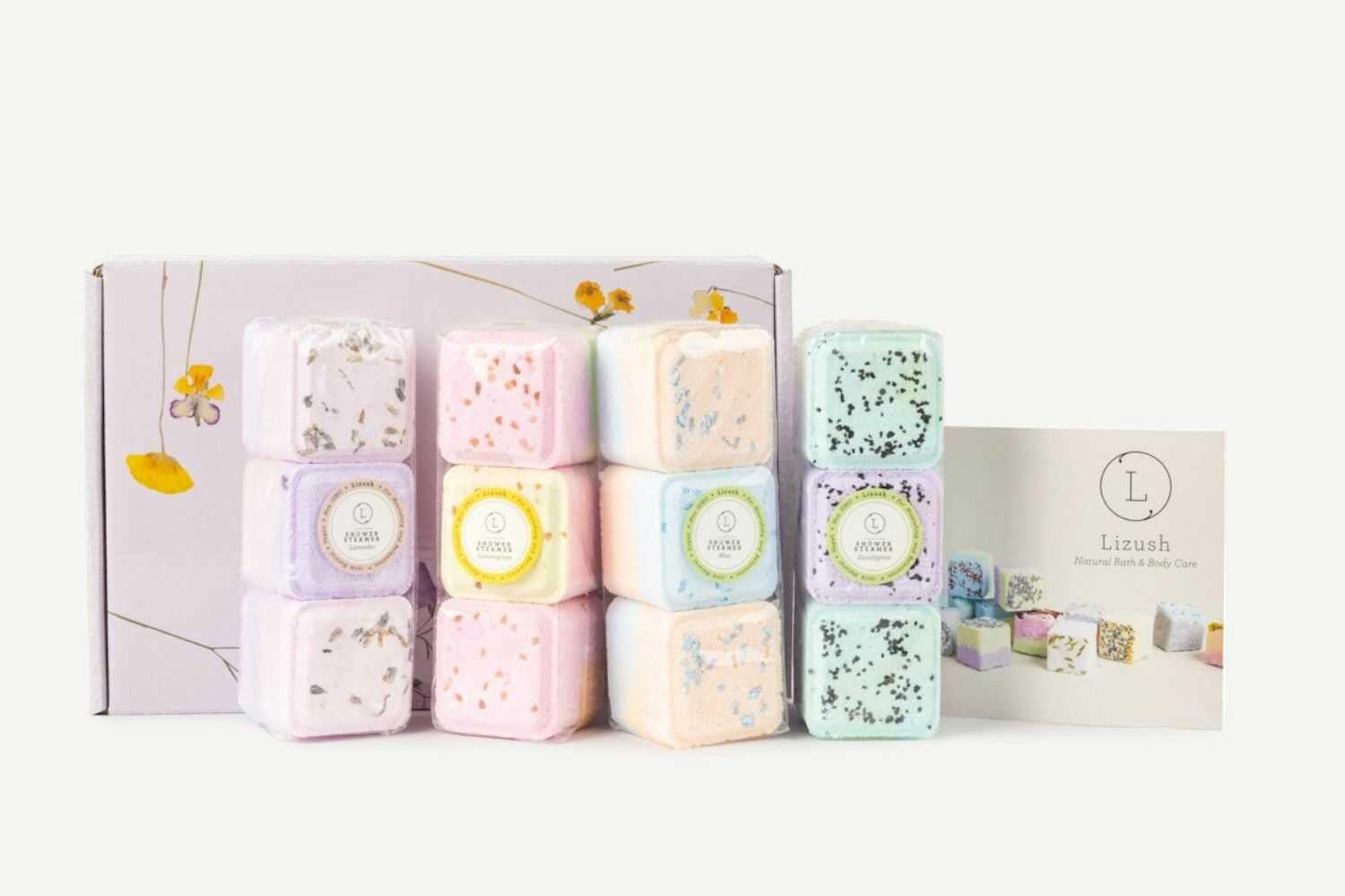 Relaxing Aromatic Shower Steamers - Set of 12 Gift Box