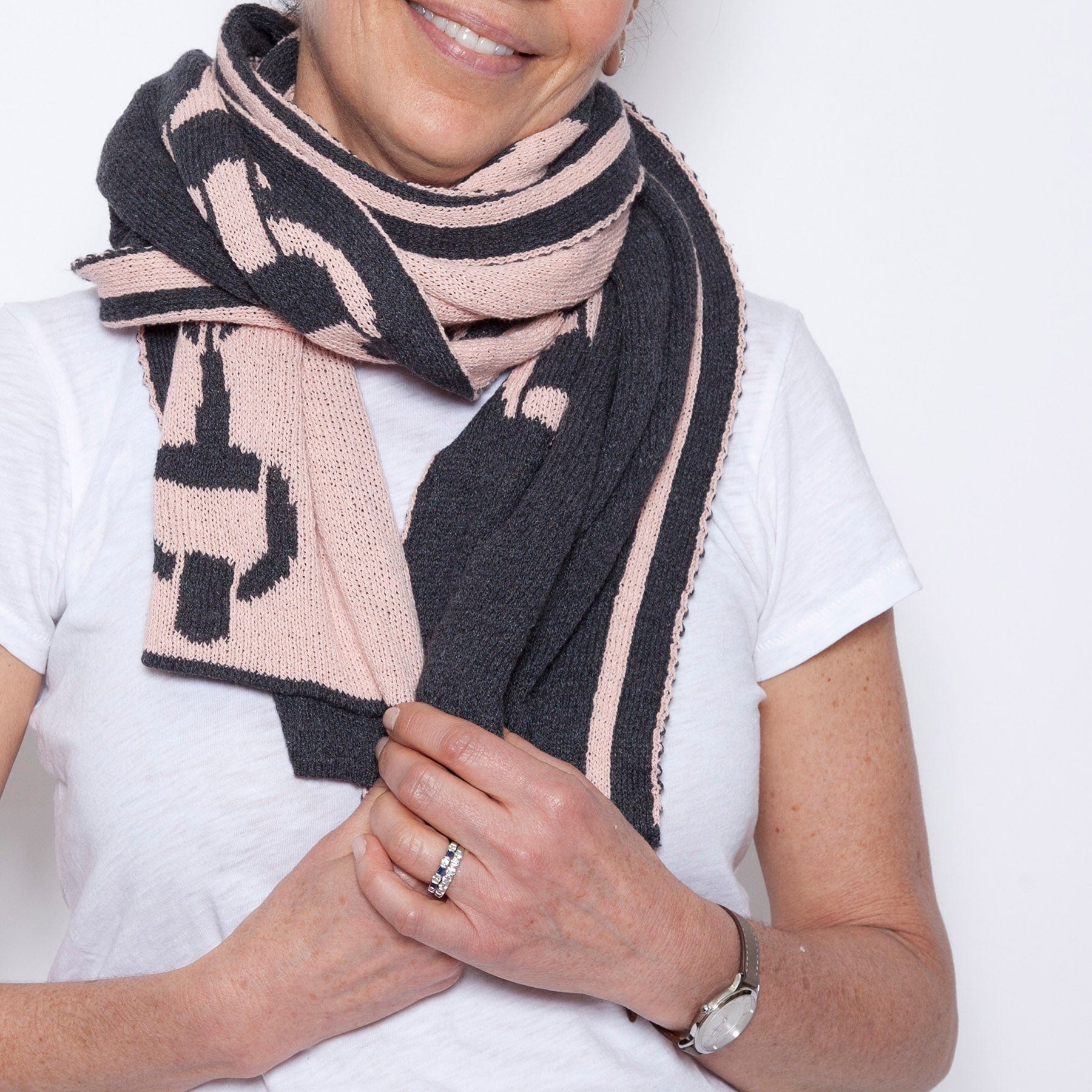 Sustainable Knit Scarf Equestrian Snaffle Bit