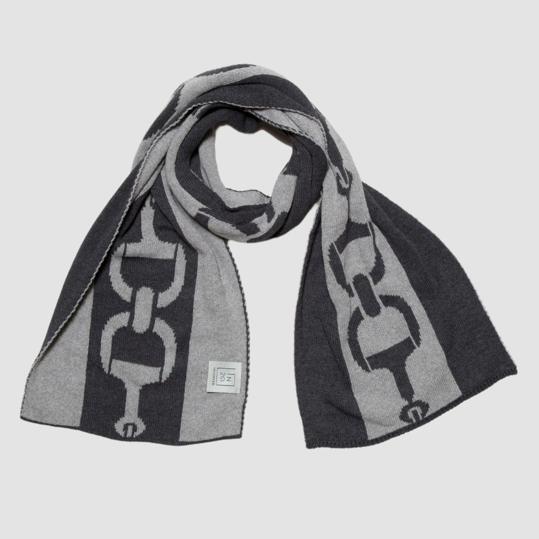 Reversible Scarf Sustainable Knit Snaffle Bit Stripe