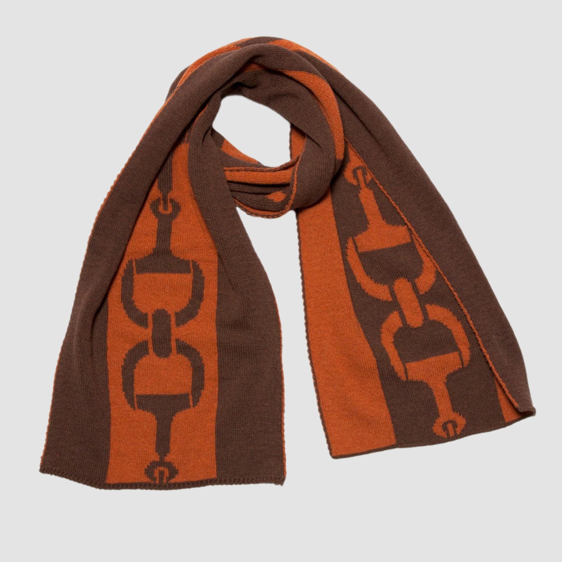 Reversible Scarf Sustainable Knit Snaffle Bit Stripe