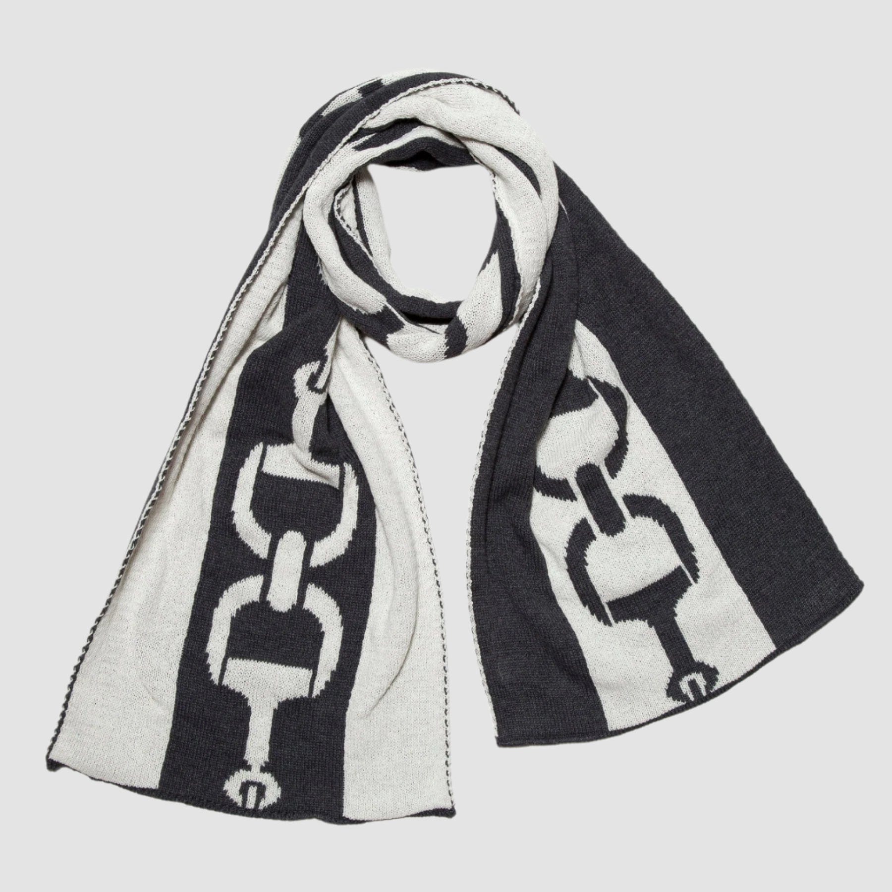 Reversible Scarf Sustainable Knit Snaffle Bit Stripe