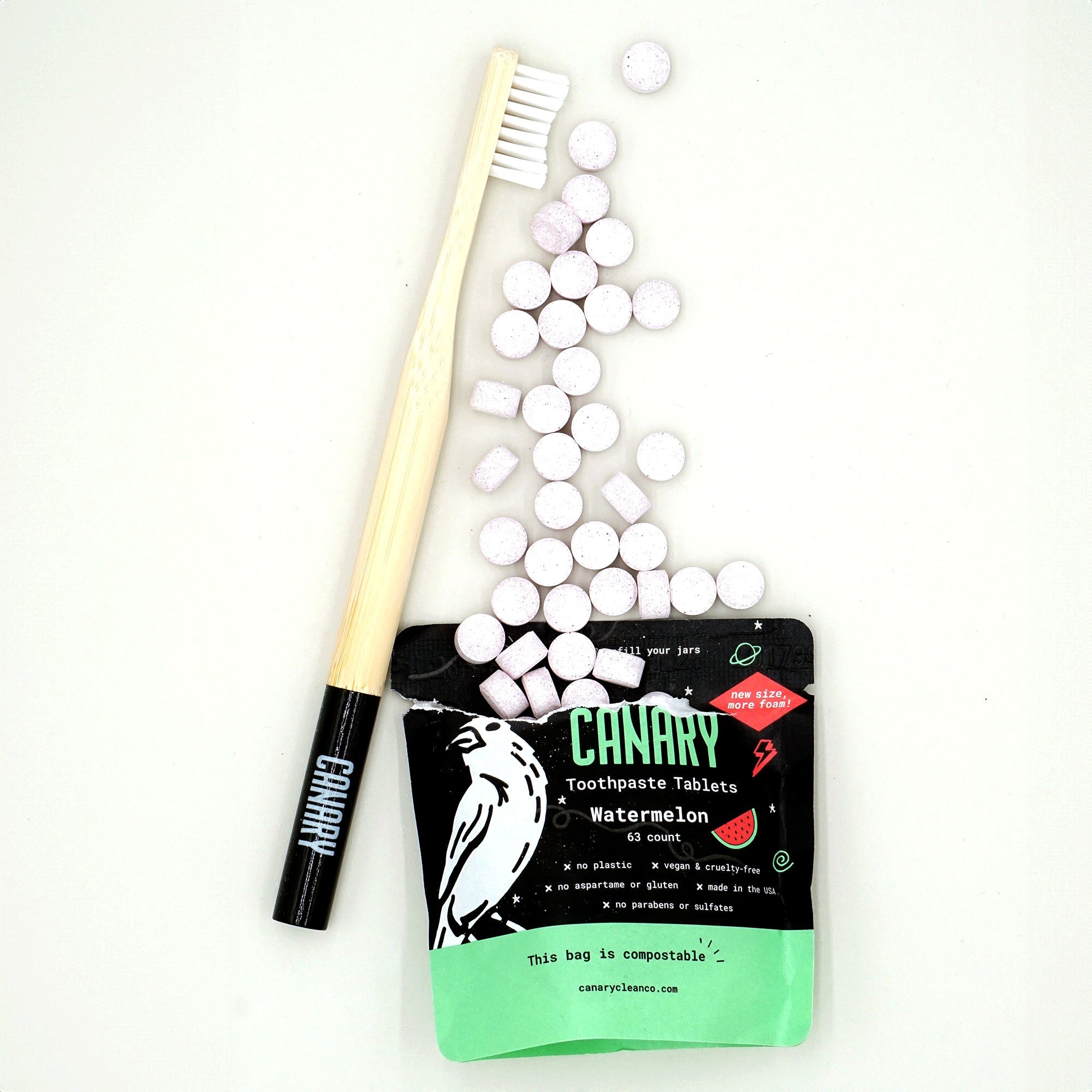 Eco-Friendly Strawberry Kiwi Toothpaste Tablets
