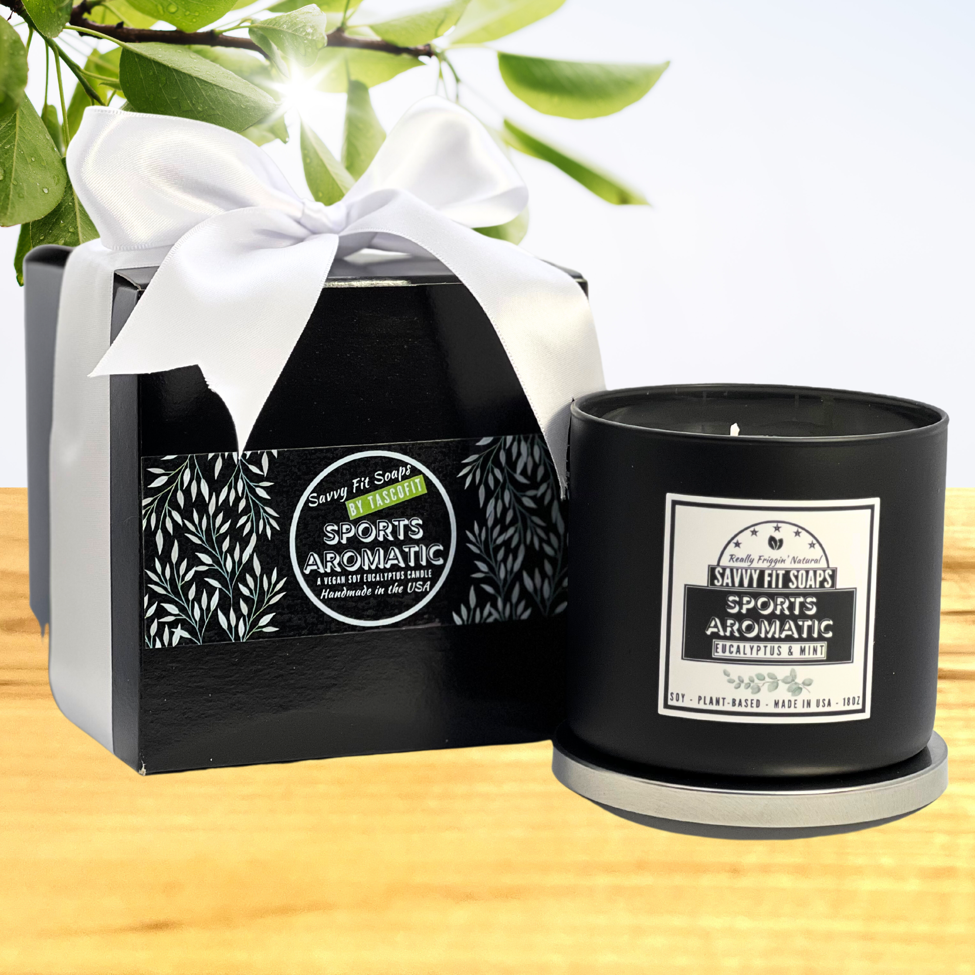 Sport Aromatic Handcrafted Soy Candle - Eucalyptus - 18 Oz