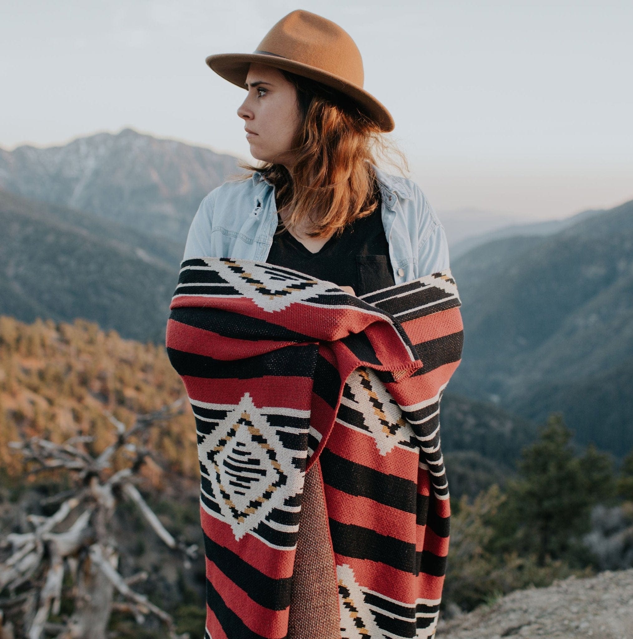 Cotton Sustainable Knit Throw Blanket | Fall Holiday Gift - Terra