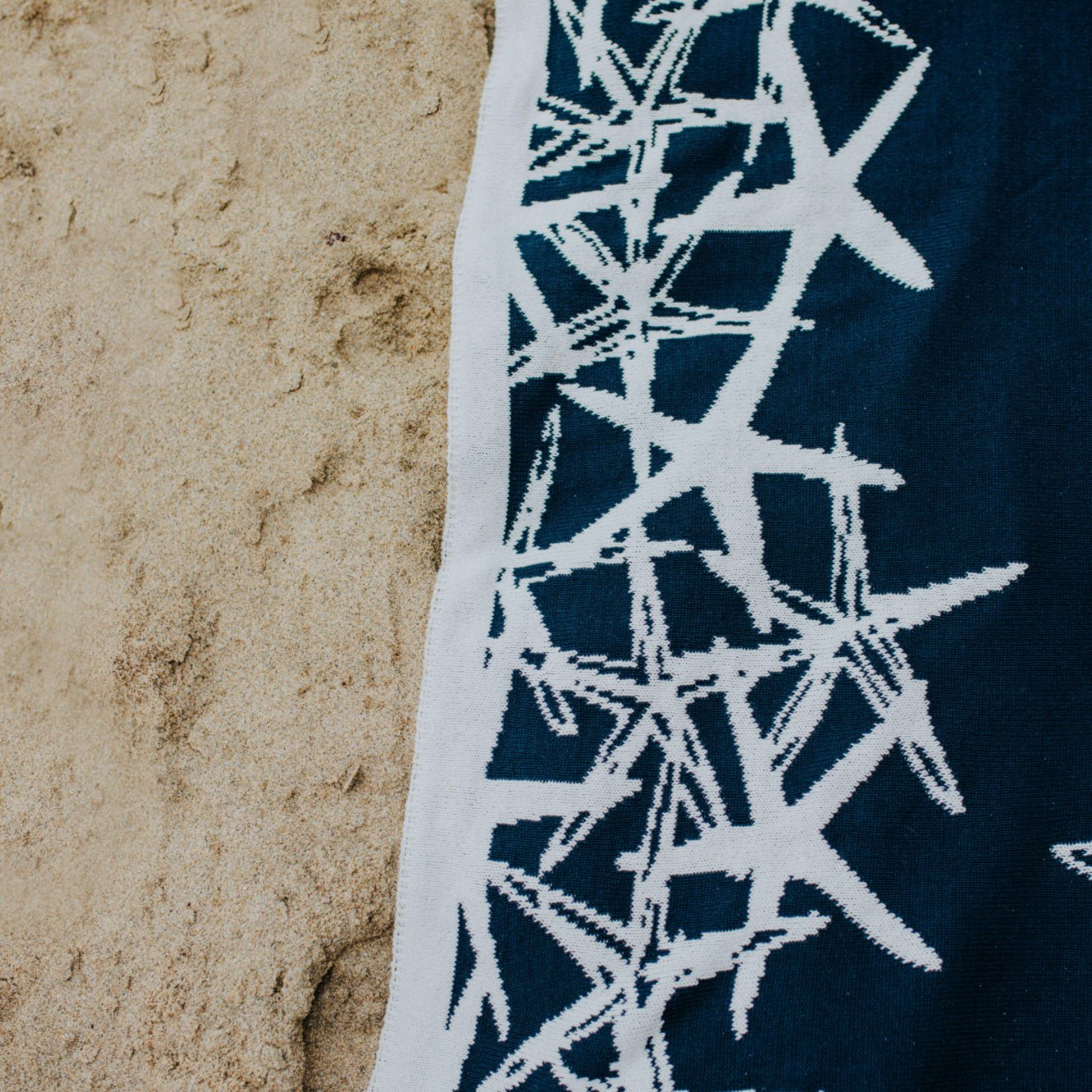 Eco-Friendly Starfish Reversible Throw Blanket - 60" x 50"