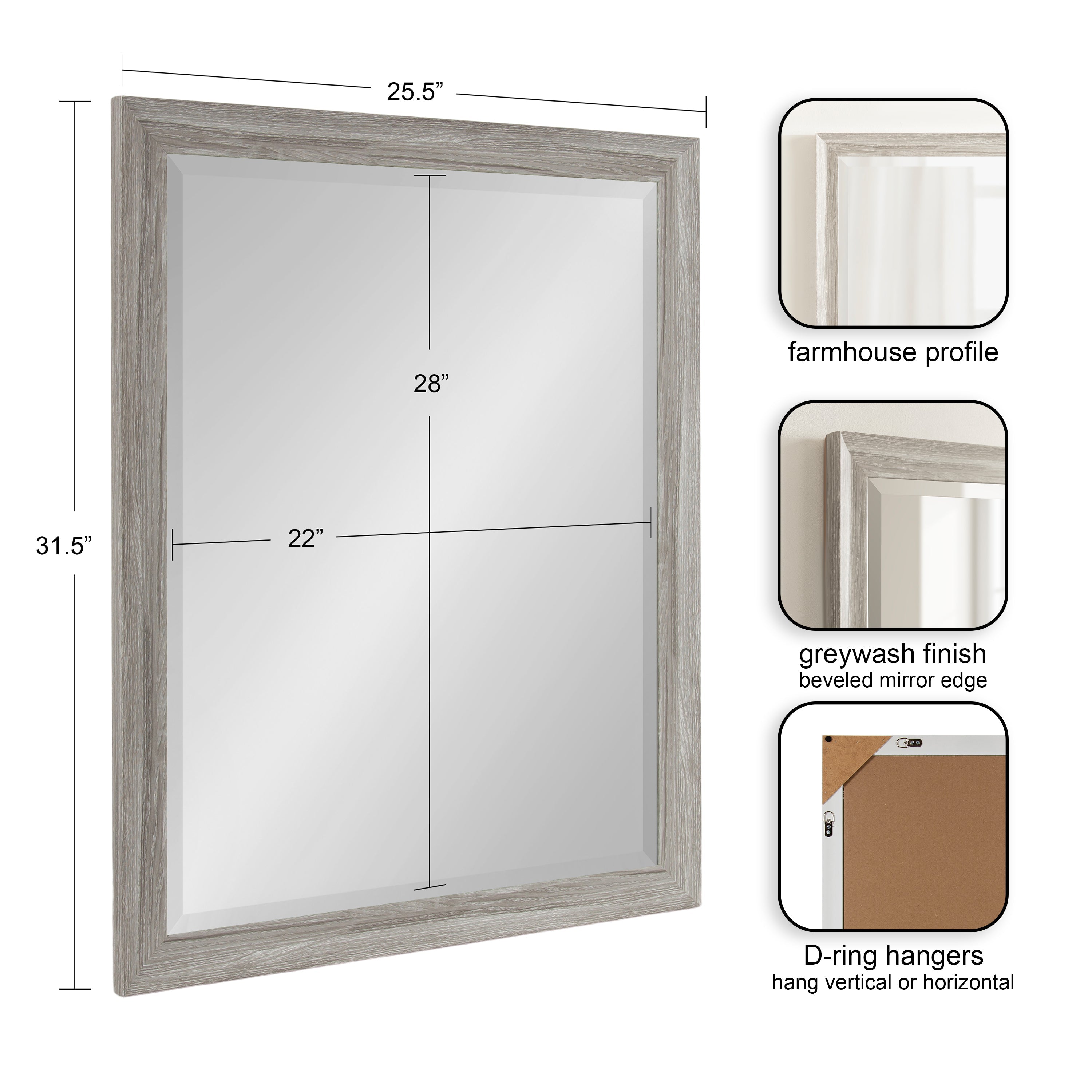 Dalphia Rectangle Bathroom Wall Mirror