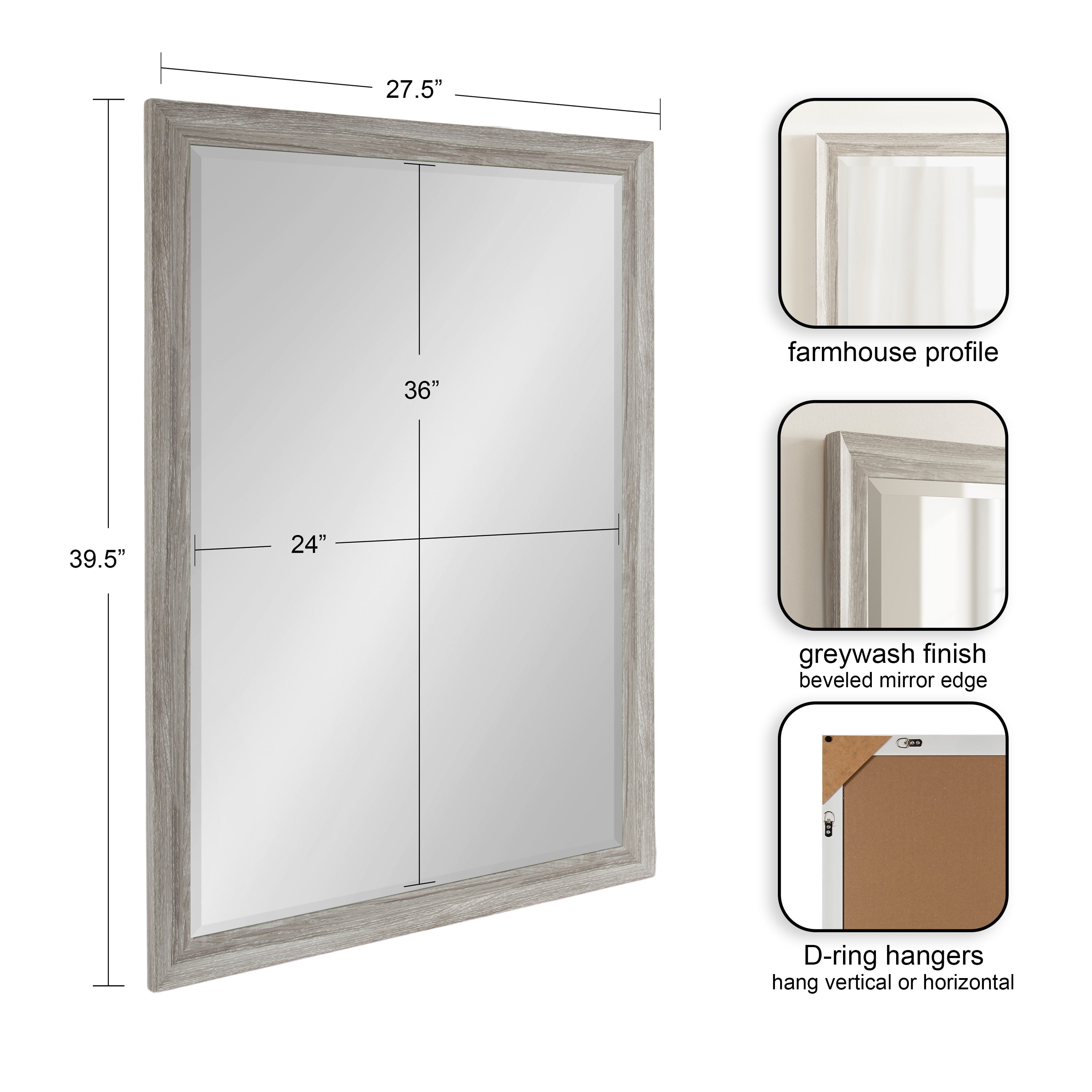 Dalphia Rectangle Bathroom Wall Mirror