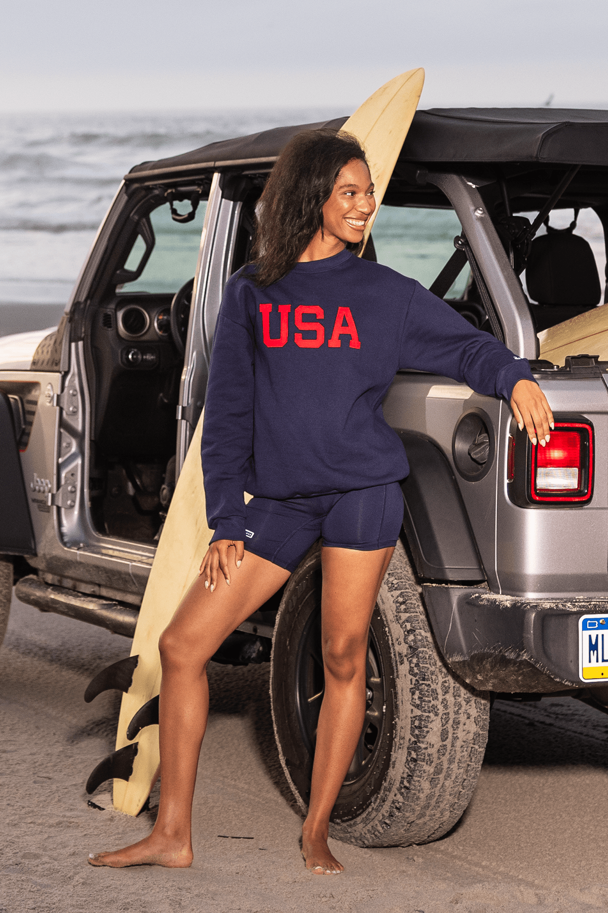USA Felt Crew Oversized Sweatshirt