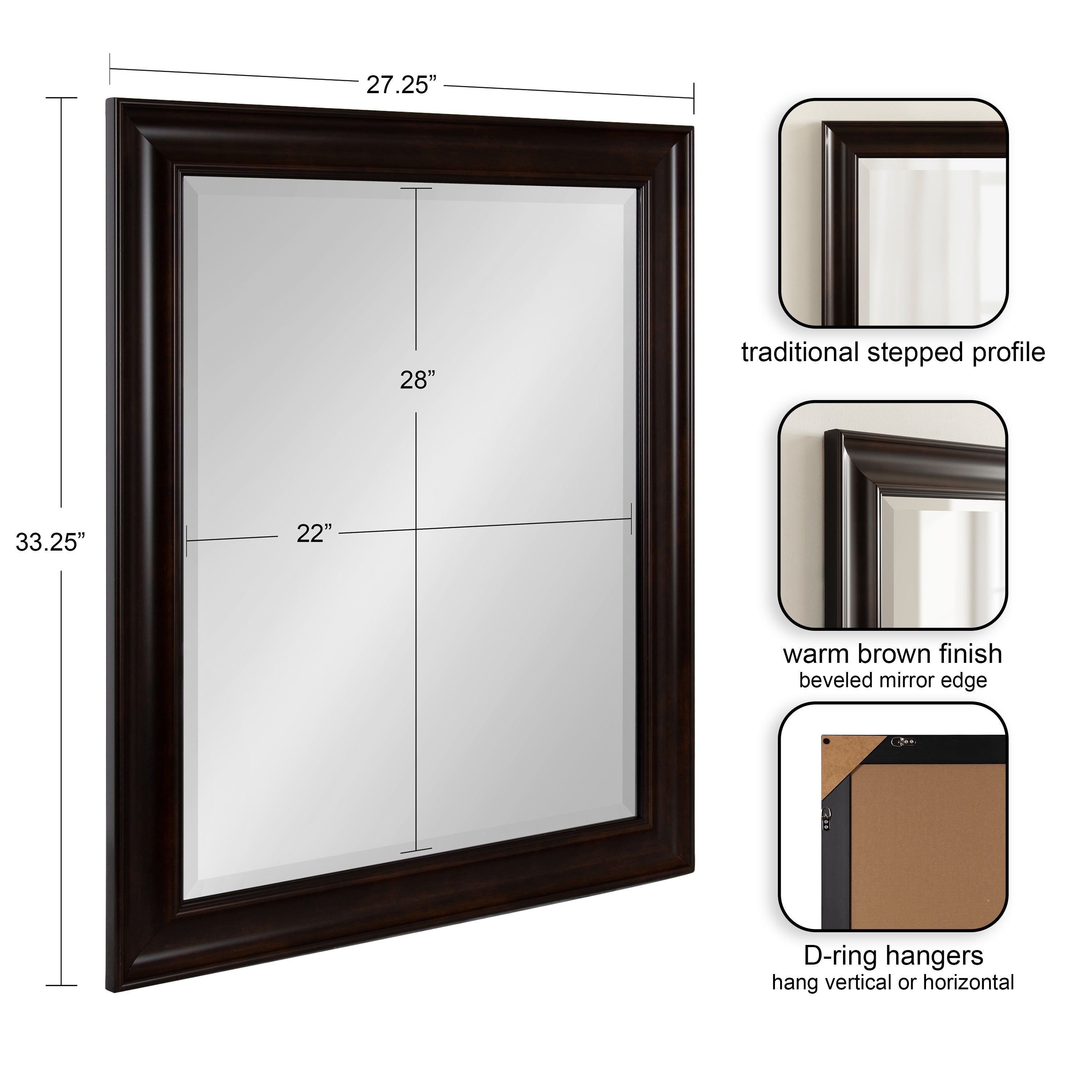 Aberdeen Rectangle Bathroom Wall Mirror