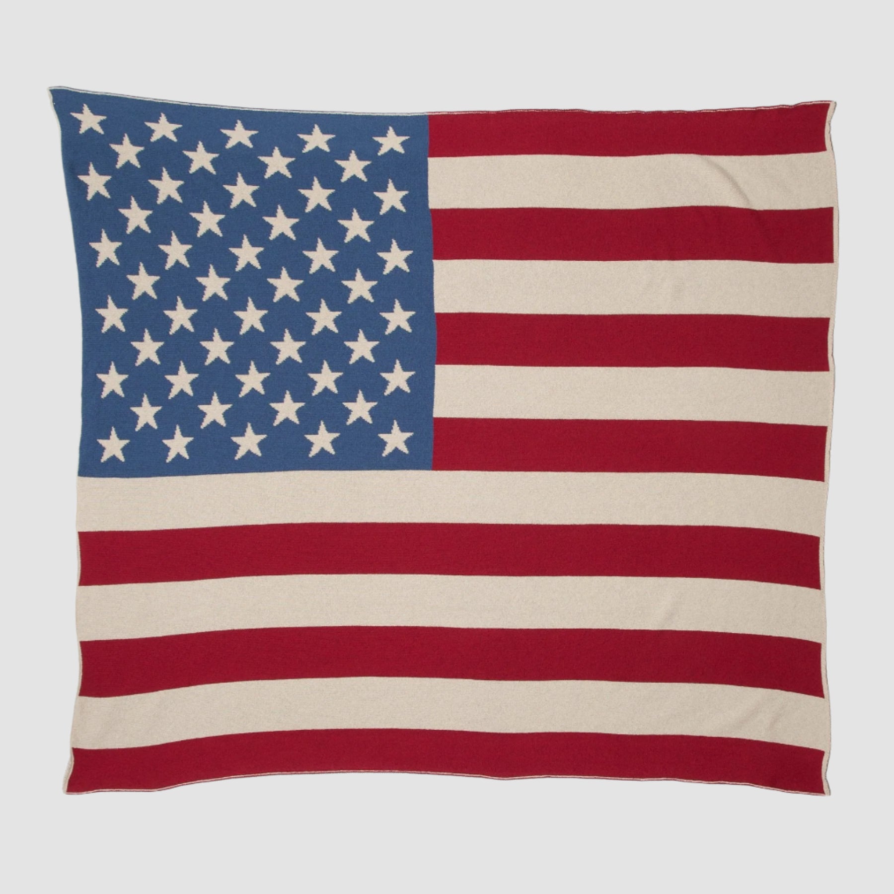Eco-Friendly Vintage American Flag Throw Blanket - 60" x 50"