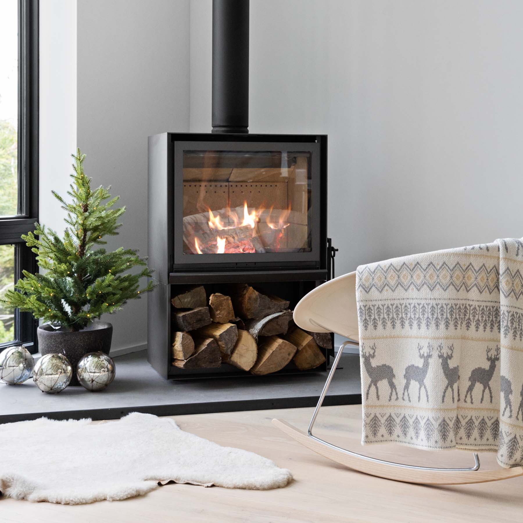 Cotton Sustainable Knit Throw Blanket | Winter Holiday Gift - Vintage Fair Isle