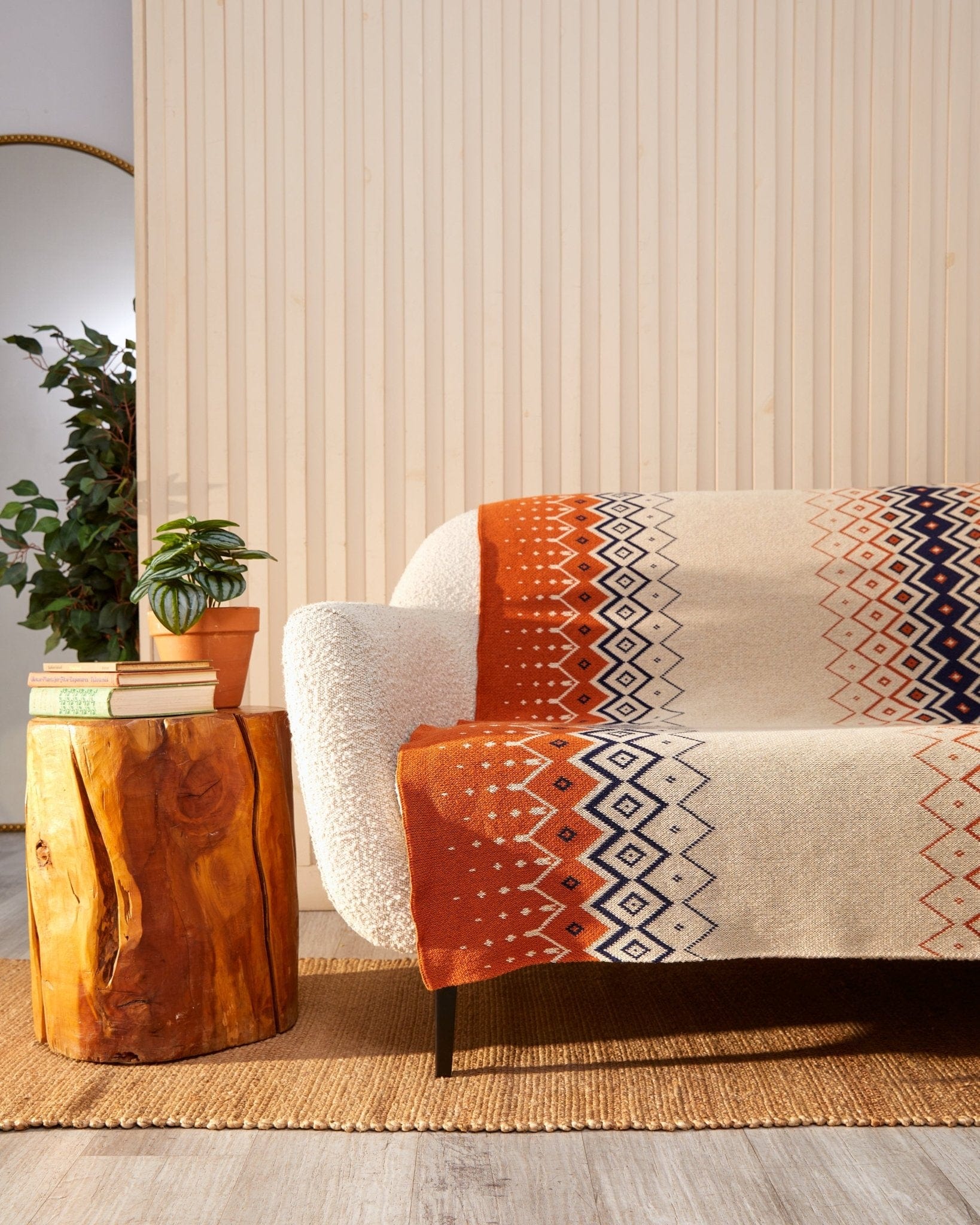 Cotton Sustainable Knit Throw Blanket | Fall Holiday Gift - Vintage Icelandic