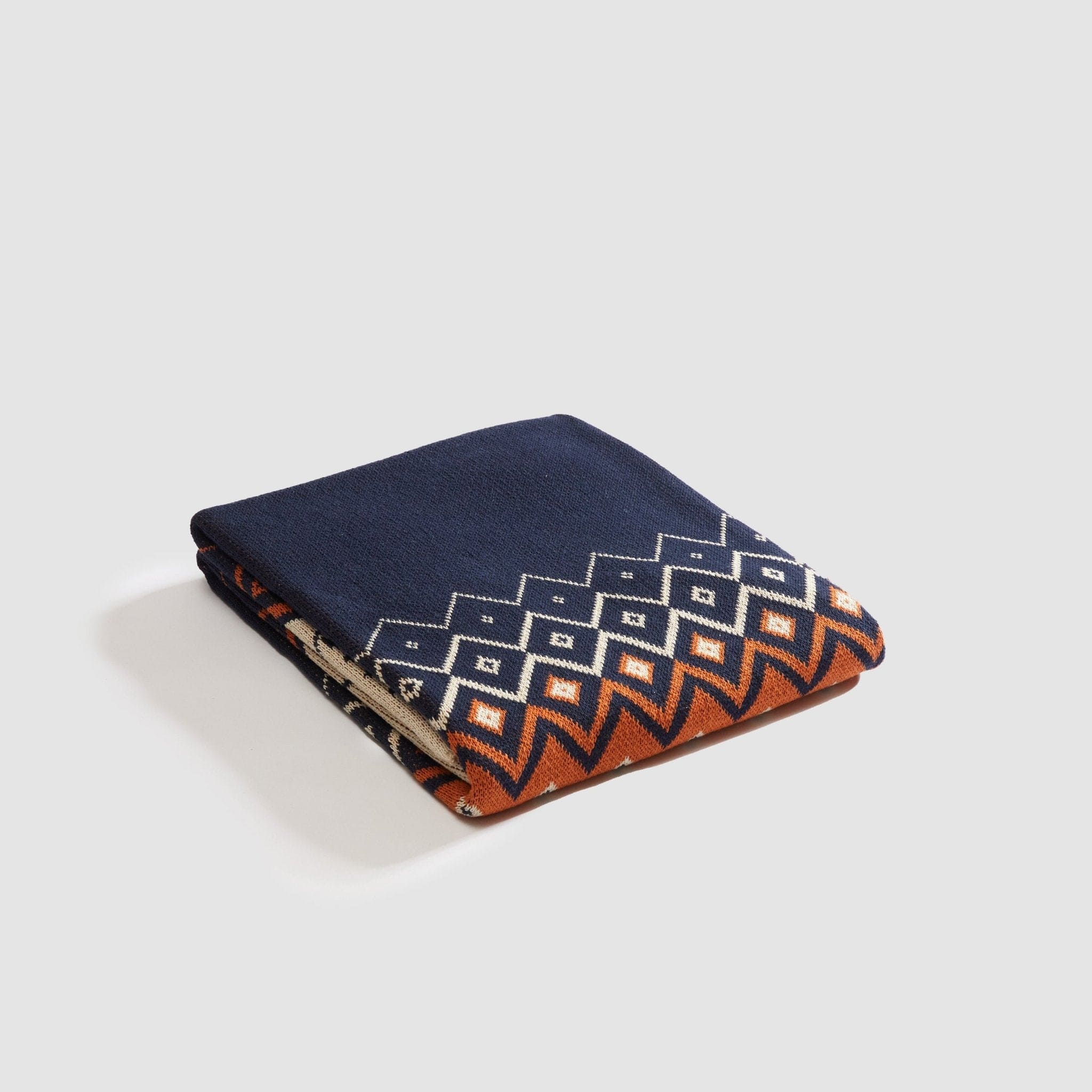 Cotton Sustainable Knit Throw Blanket | Fall Holiday Gift - Vintage Icelandic