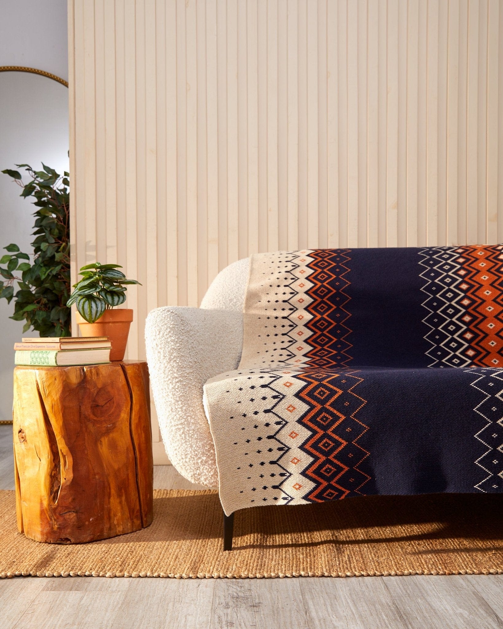 Cotton Sustainable Knit Throw Blanket | Fall Holiday Gift - Vintage Icelandic