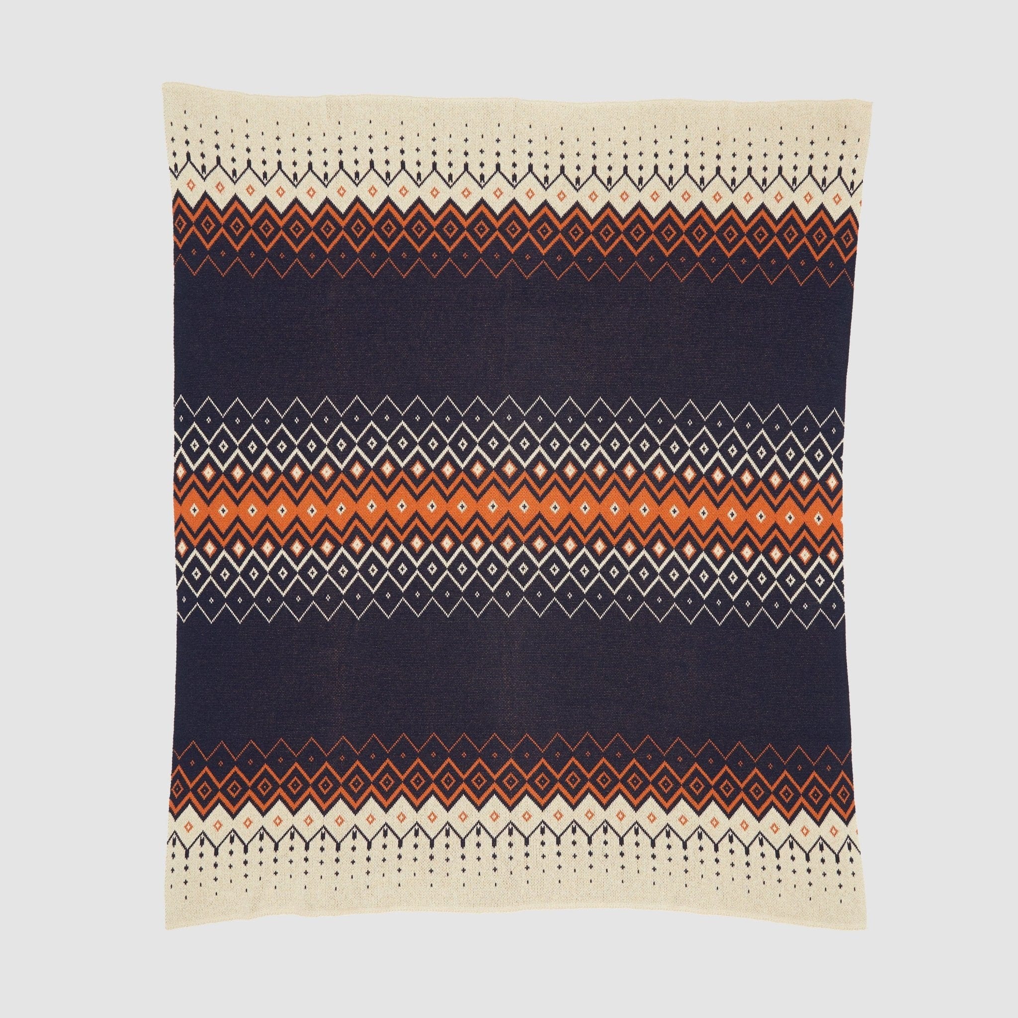 Cotton Sustainable Knit Throw Blanket | Fall Holiday Gift - Vintage Icelandic
