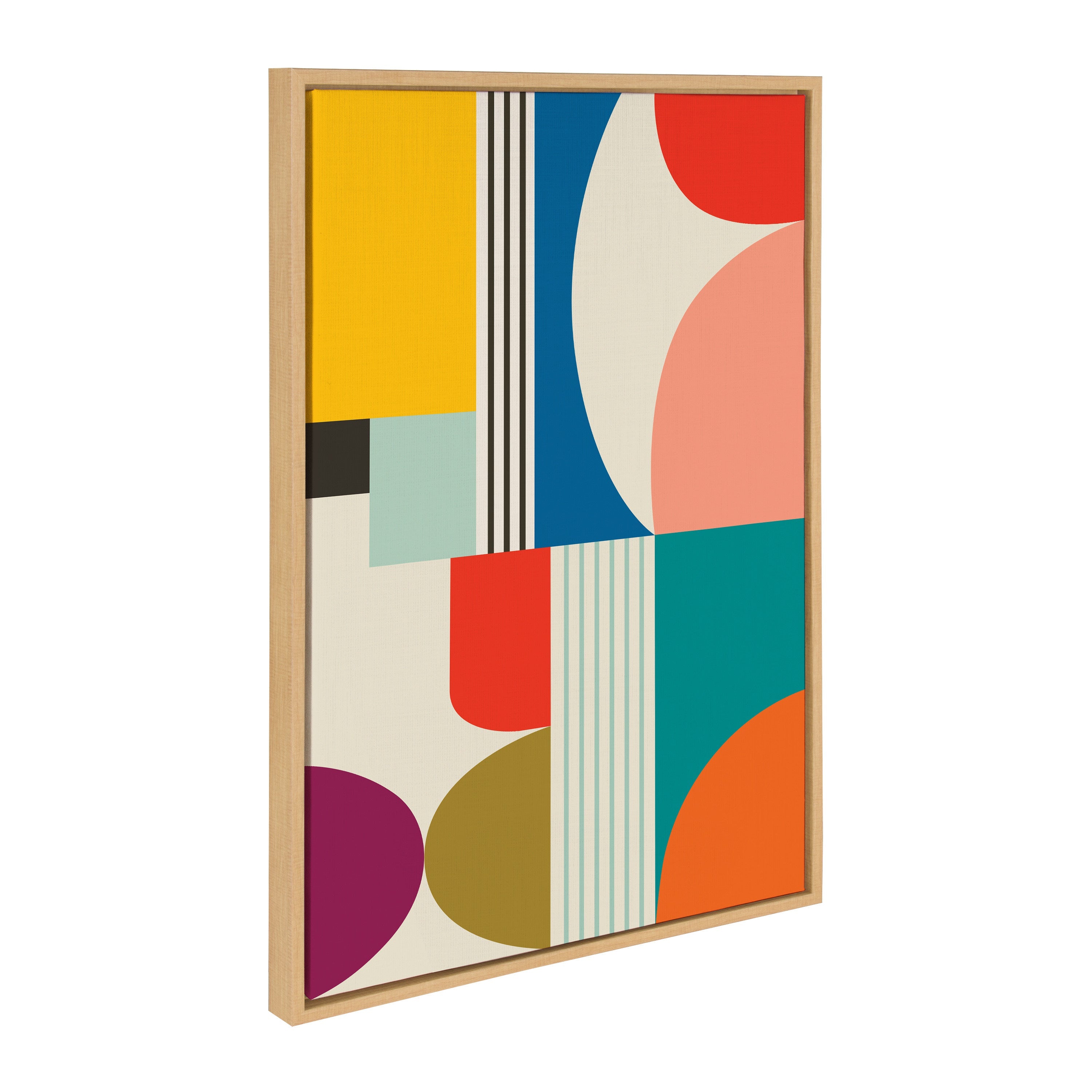 Sylvie Mid Century Modern Pattern Framed Canvas by Rachel Lee of My Dream Wall