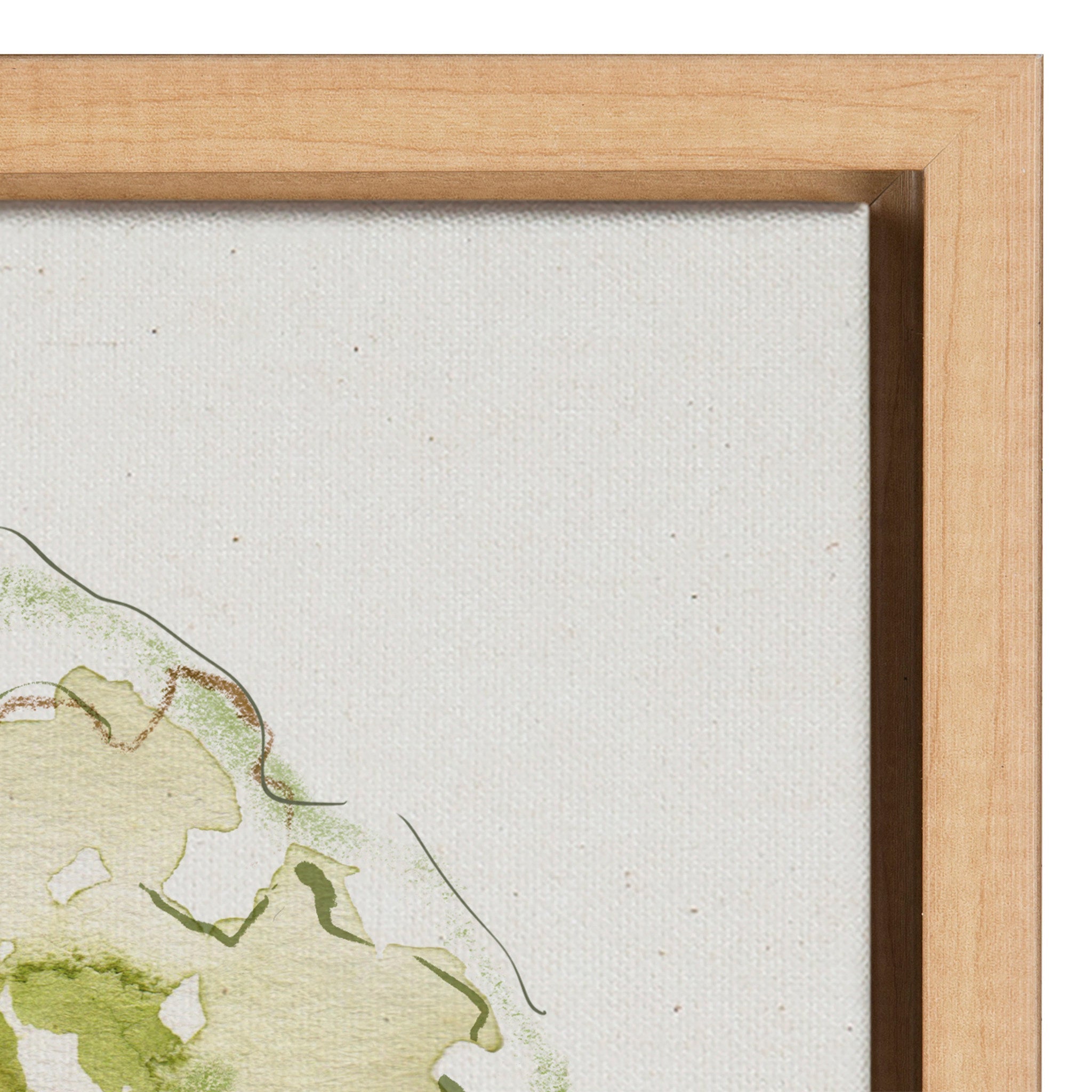 Sylvie Greenery Vase Framed Canvas by Sara Berrenson