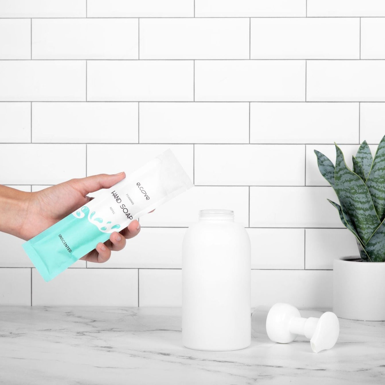 Plastic-Free Foaming Hand Soap Refills - Unscented, 5/10/15