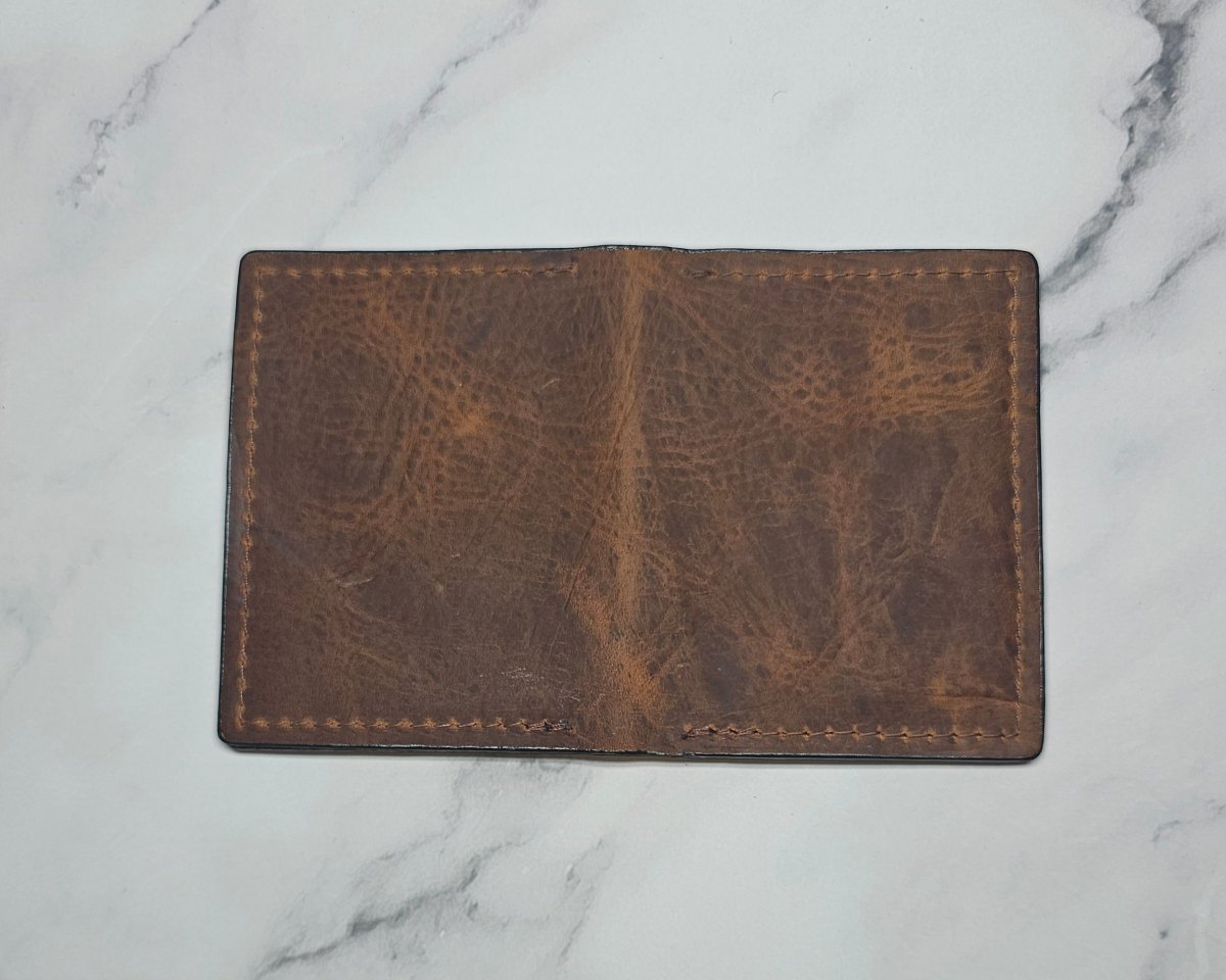 Leather ID & Card Wallet - Volcano Brown