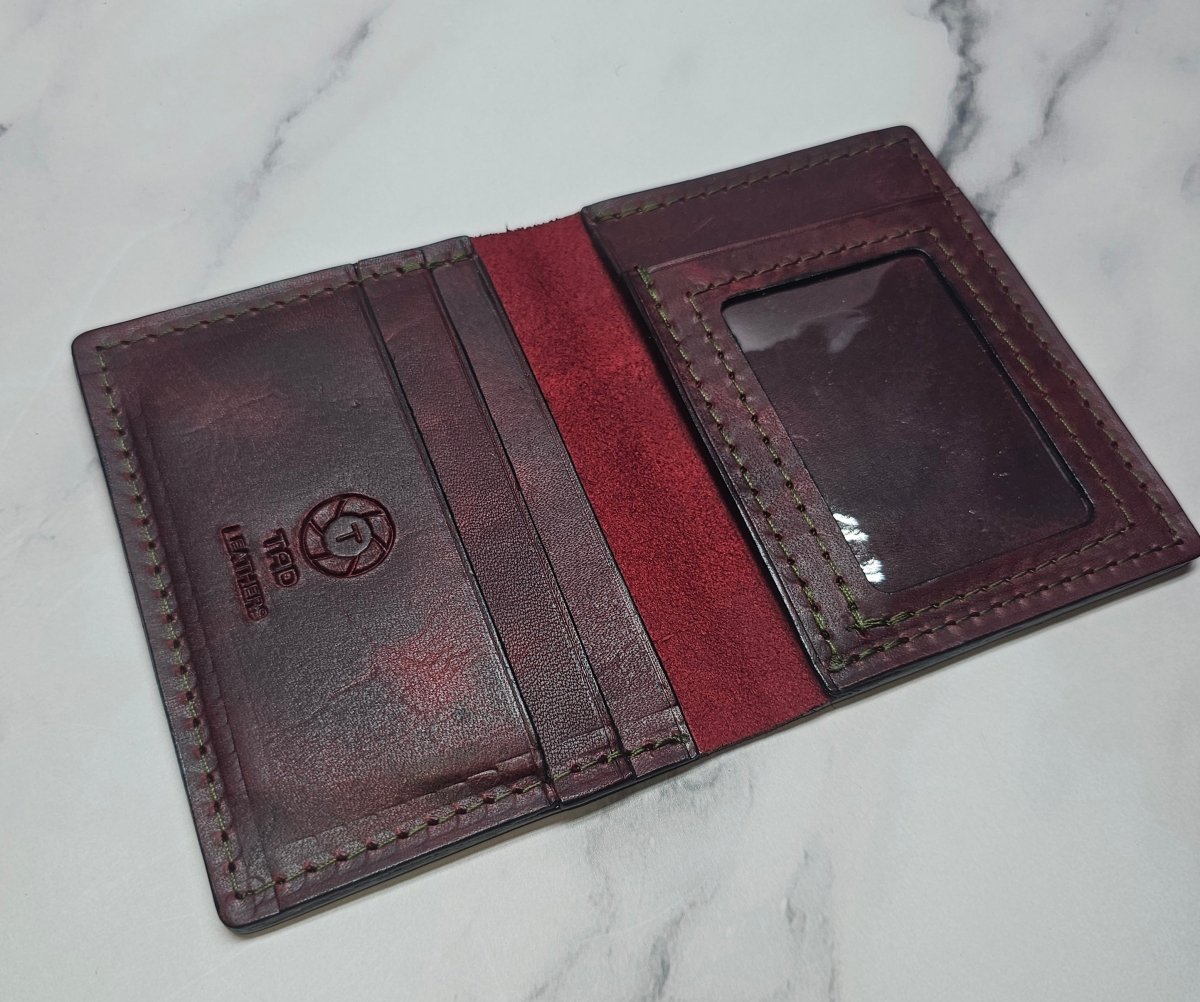 Leather ID & Card Wallet - Bourbon Reserve