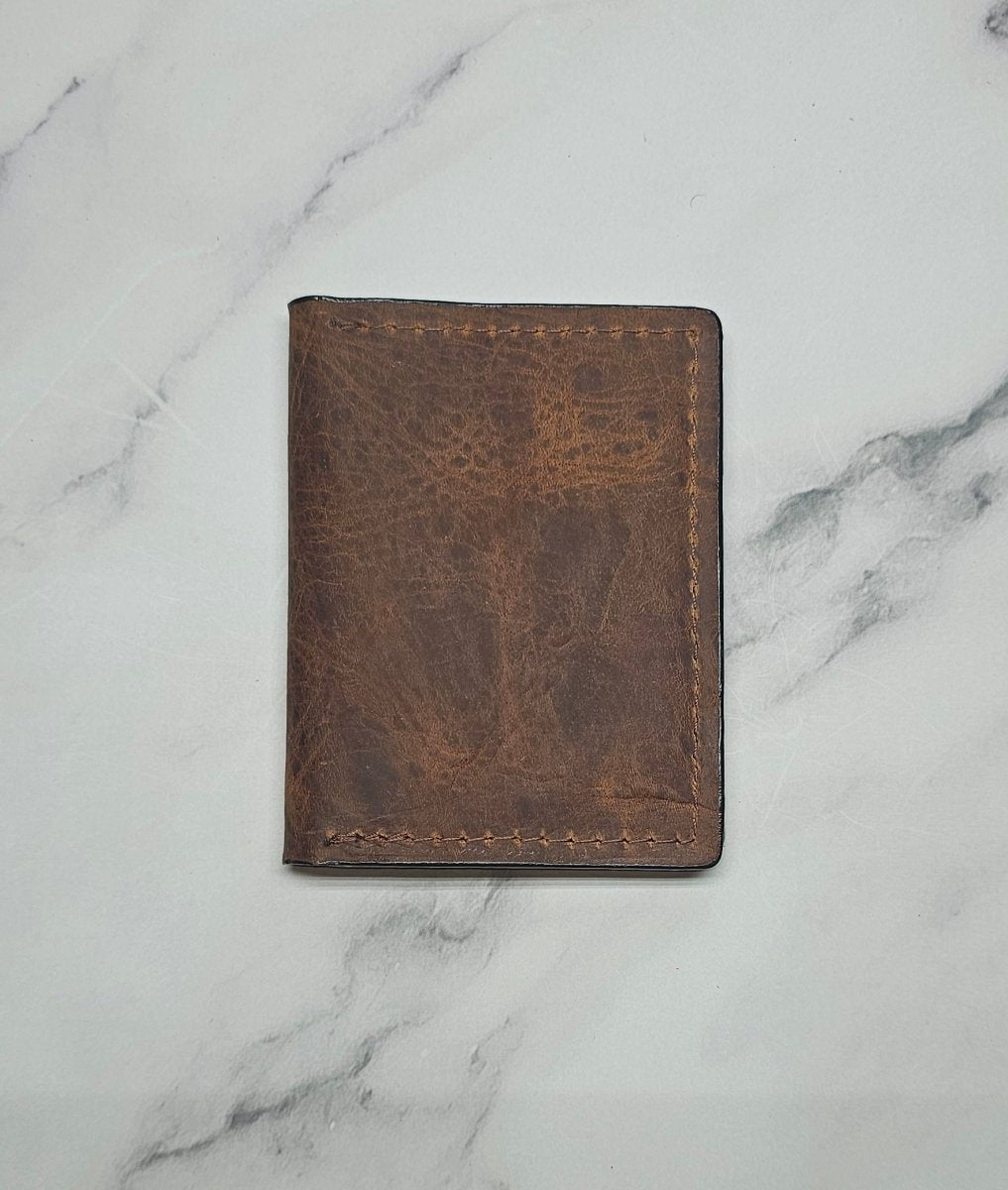 Leather ID & Card Wallet - Volcano Brown
