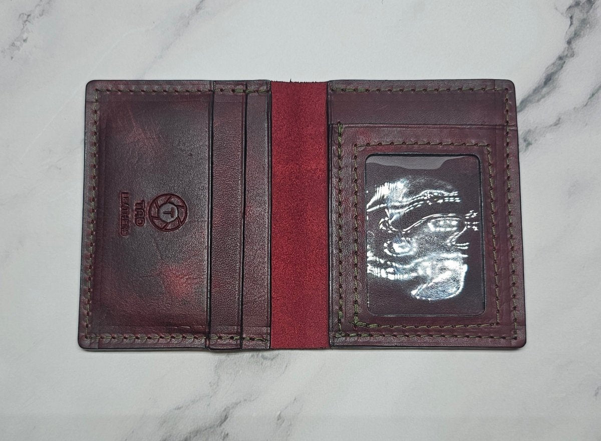 Leather ID & Card Wallet - Bourbon Reserve