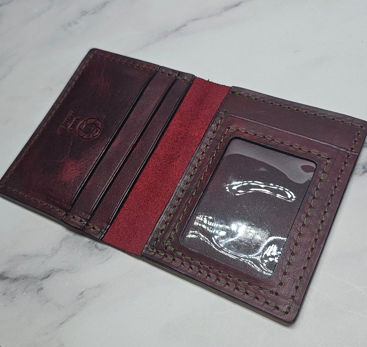 Leather ID & Card Wallet - Bourbon Reserve