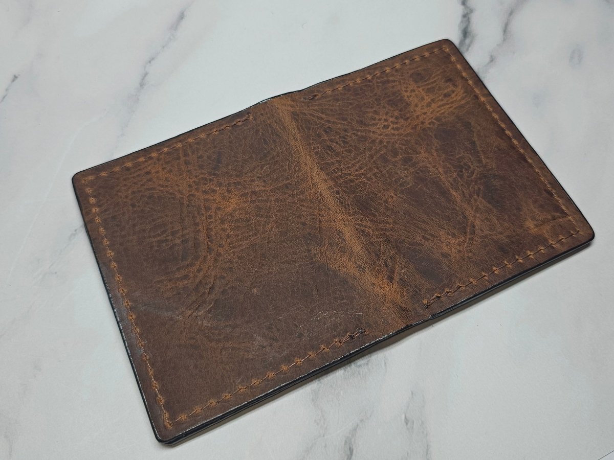 Leather ID & Card Wallet - Volcano Brown