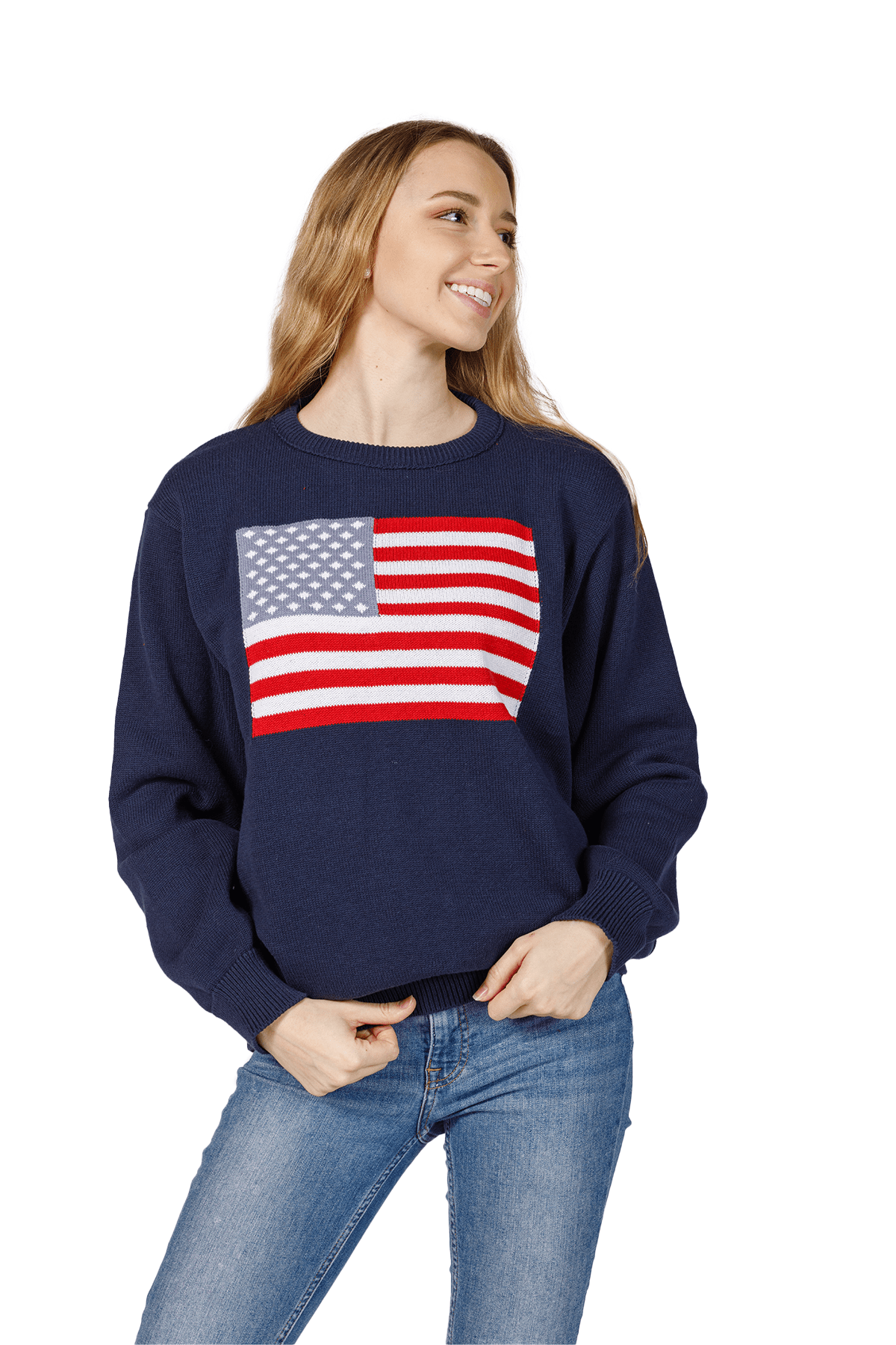 Cropped Midweight Sweatshirt - American Flag