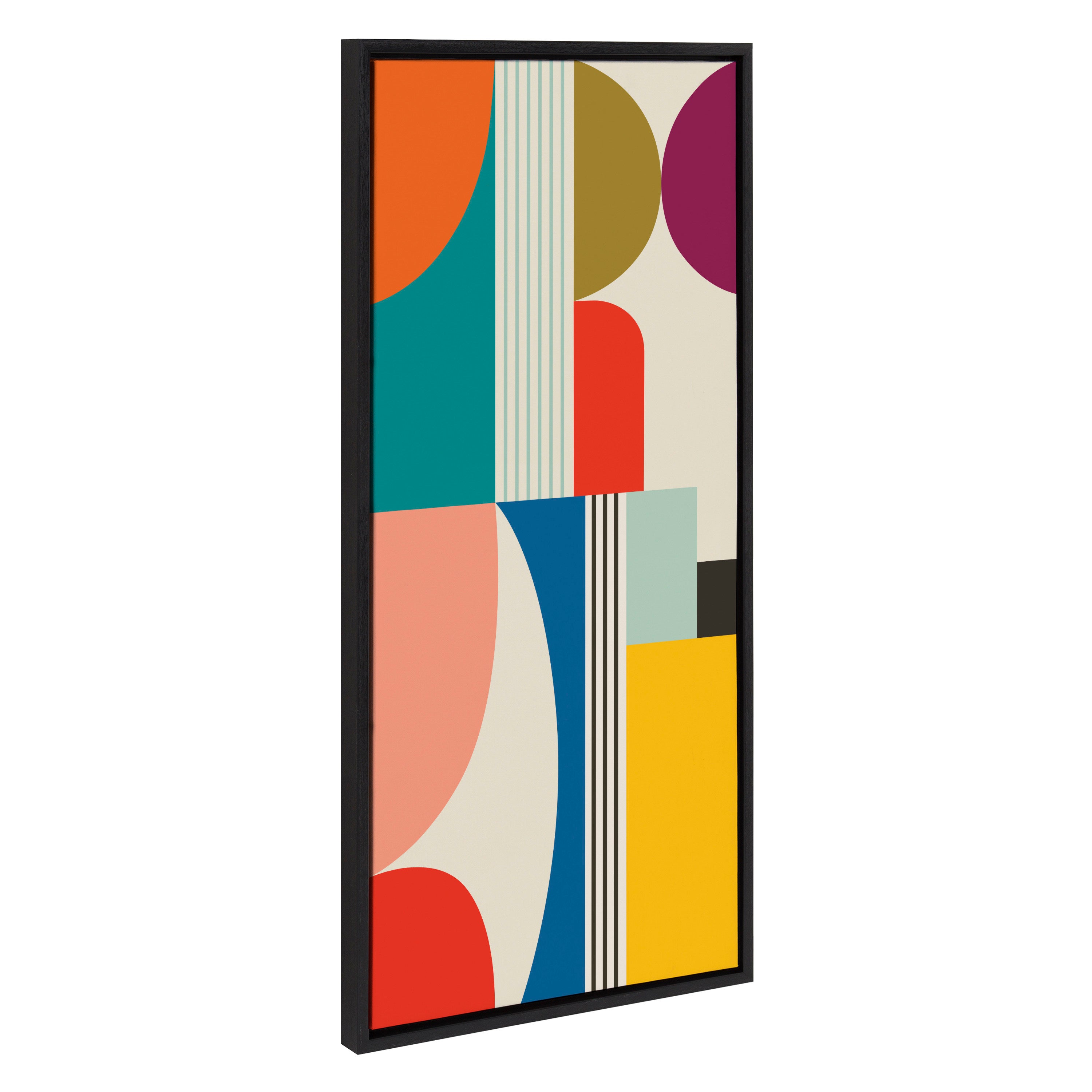 Sylvie Mid Century Modern Pattern Framed Canvas by Rachel Lee of My Dream Wall
